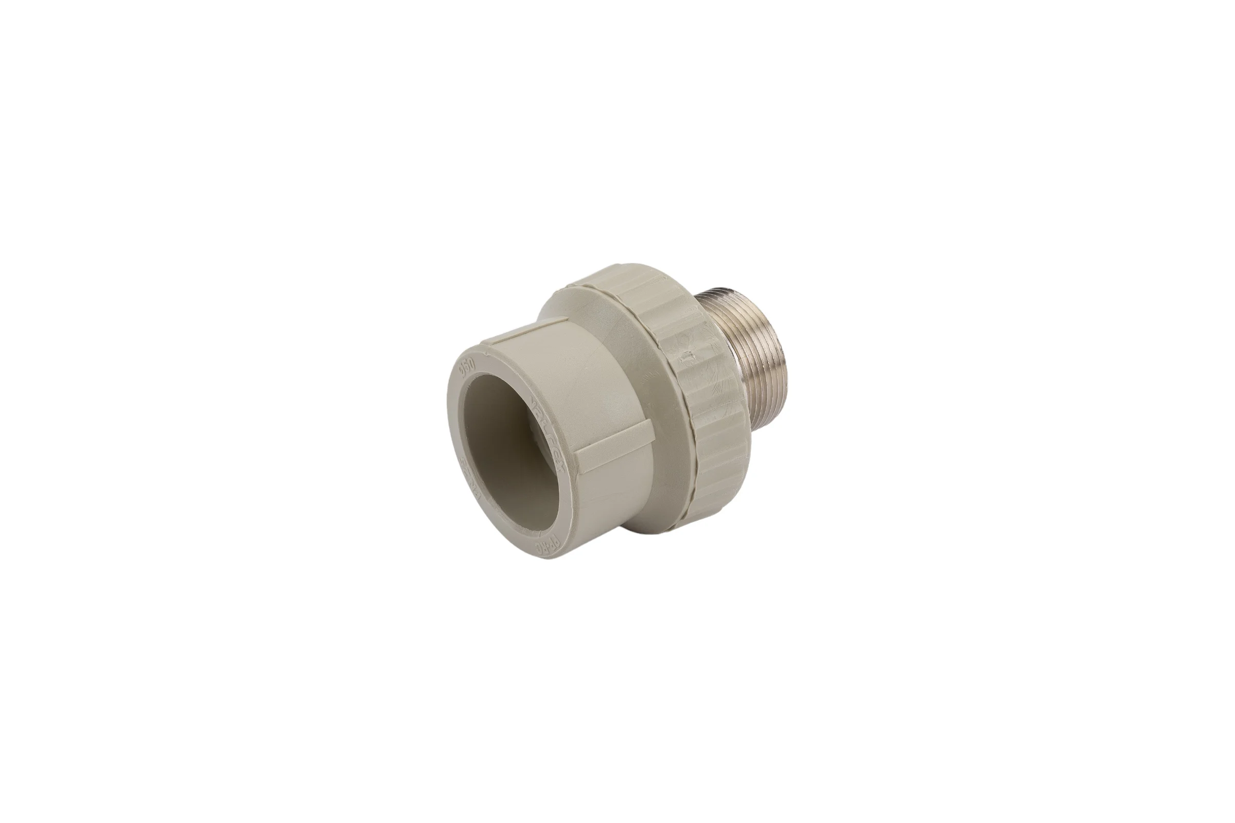 Муфта комбинированная под ключ с наружной резьбой VALFEX PP-R серая, 50 мм х1 1/2" 10135050Г 127-0372