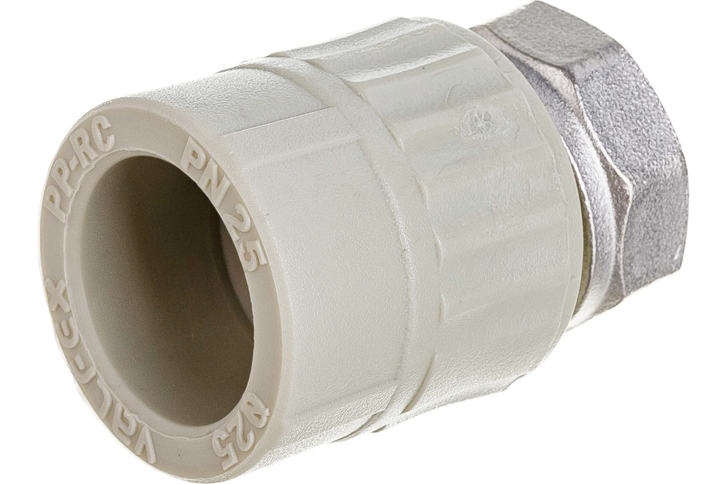 Муфта комбинированная с накидной гайкой VALFEX PP-R серая, 25 мм х3/4" 10139025Г 127-0378
