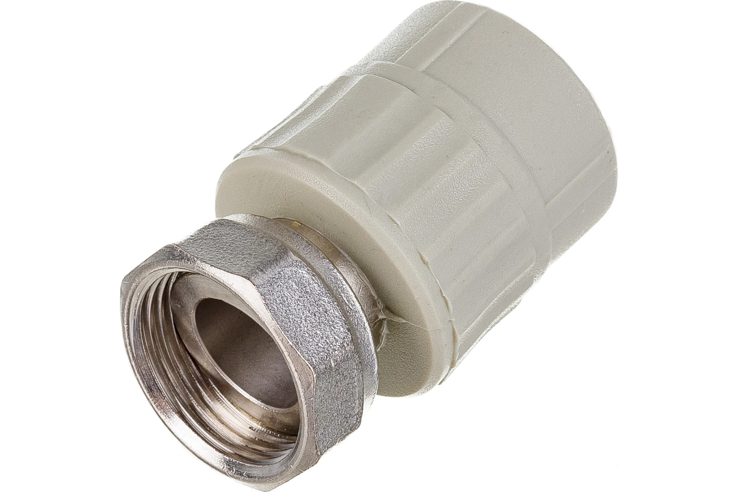 Муфта комбинированная с накидной гайкой VALFEX PP-R серая, 25 мм х3/4" 10139025Г 127-0378