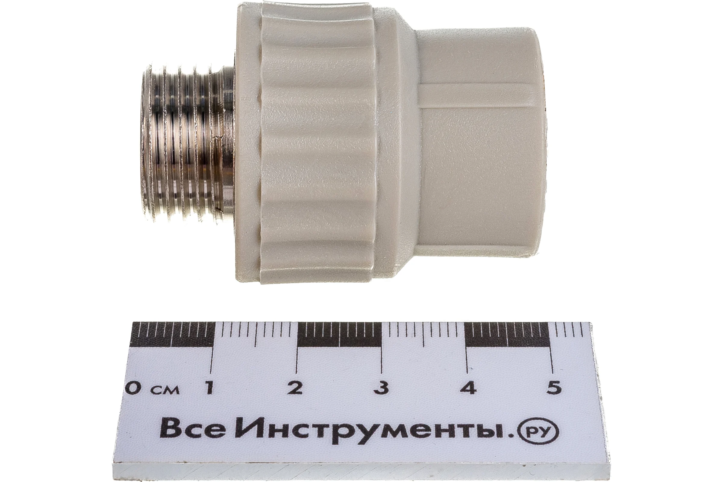 Муфта комбинированная с наружной резьбой VALFEX PP-R серая, 20 мм х1/2" 10130020Г 127-0359