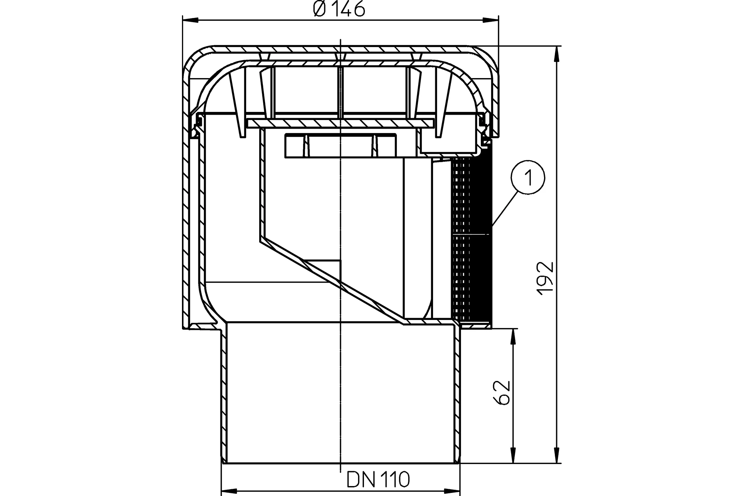 Канализационный вакуумный клапан HL DN110 900NECO HL 900NECO