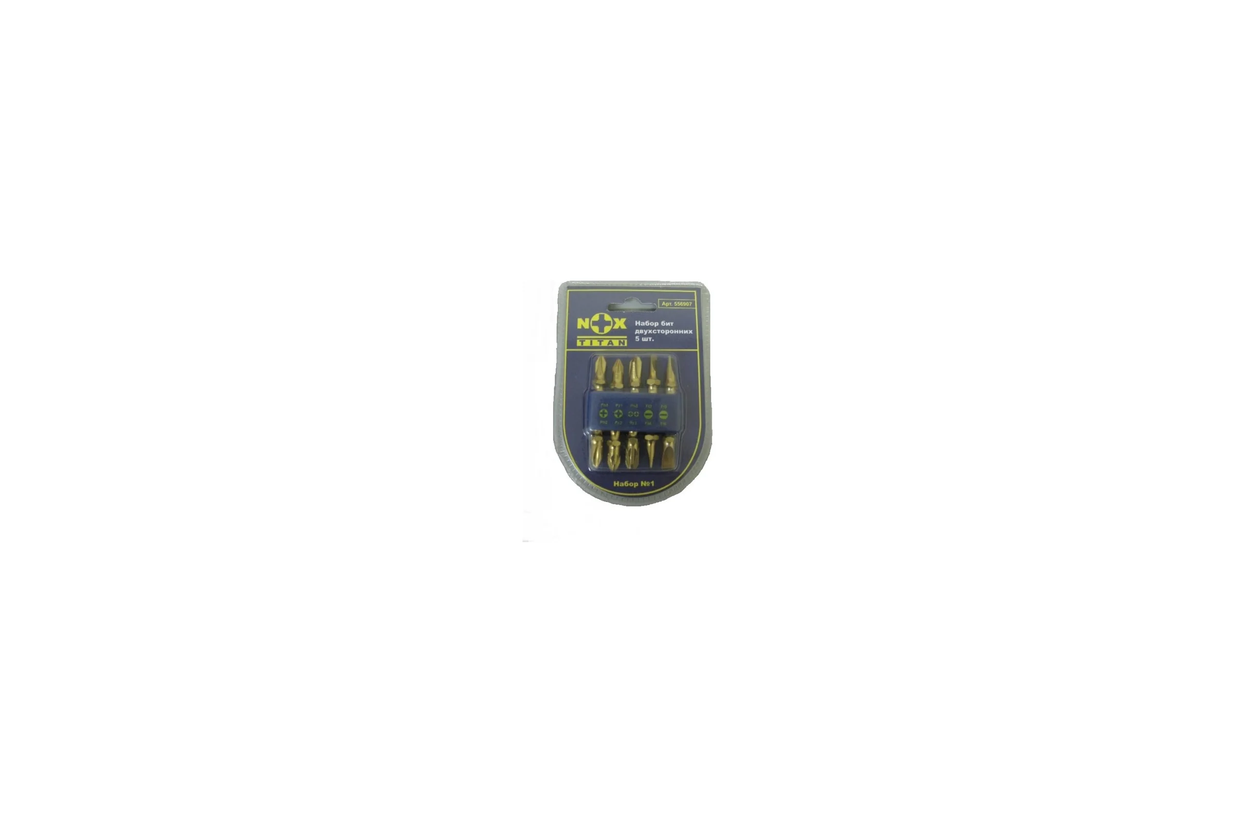 Набор двухсторонних бит Titan №1 (5 шт; Ph1xPh2, Pz1xPz2, Ph3xPz3, Fl3xFl4, Fl5xFl6) Ziflex 556907