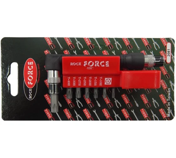 Набор вставок TORX с Г-образным держателем (8 шт; 1/4"DR) ROCKFORCE RF-2081