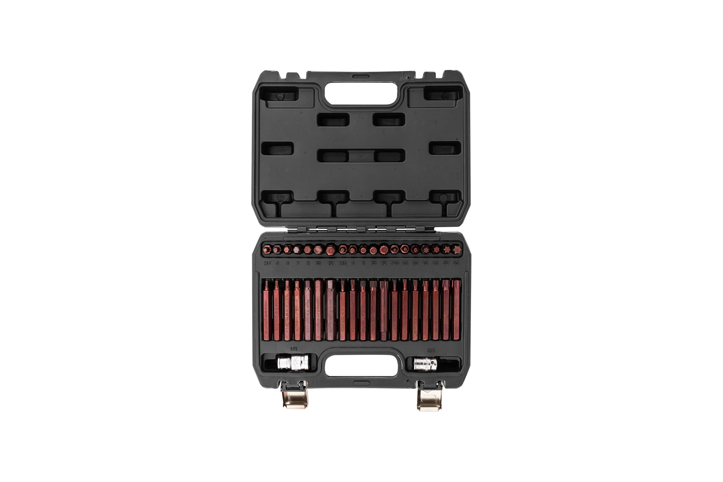 Набор бит 1/2"&1/4"&3/8"DR TORX 40 предметов с держателями PREMIUM Rockforce RF-4401D(28675)