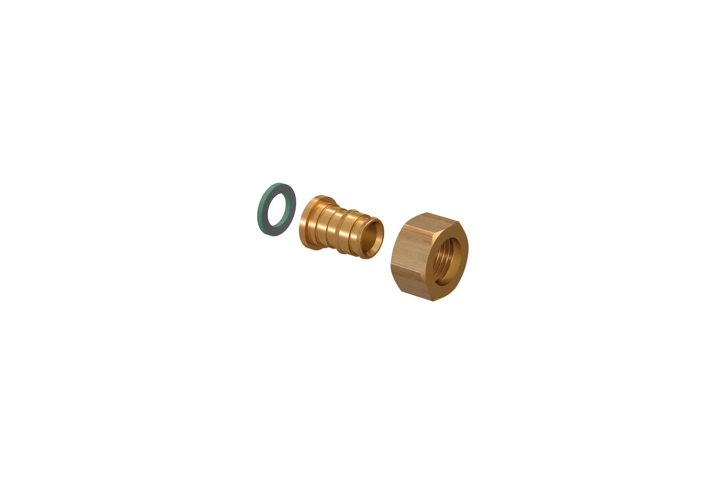 Штуцер Uponor 16-G1/2, с накидной гайкой 1023014