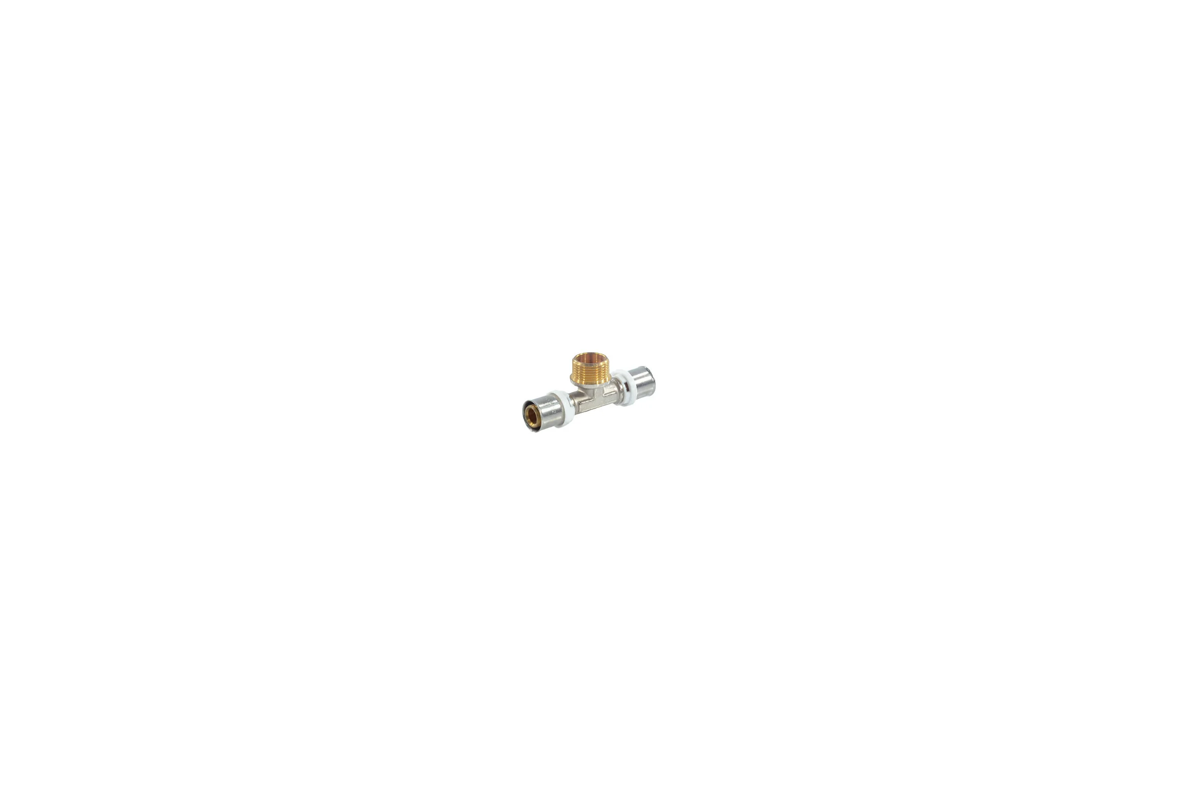 Тройник STI пресс, латунь ДН 20x1/2"х20 НР ТТ000003252