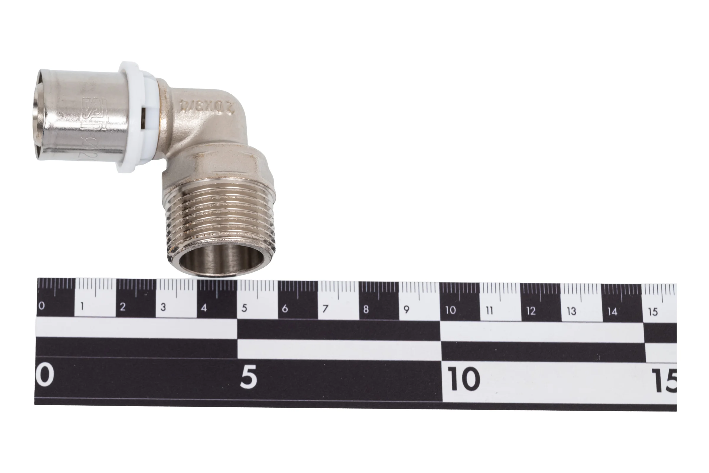 Угольник STI пресс, латунь ДН 20x3/4"х90гр НР ТТ000003261