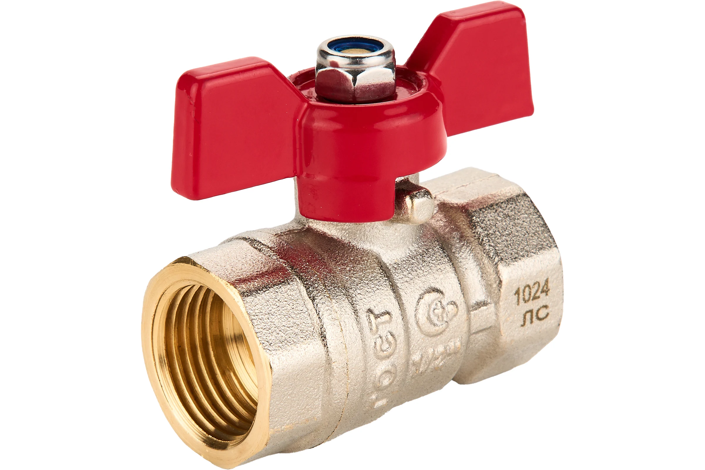 Шаровый кран SANEXT ГОСТ, PN40, Ду 15, ВР 1/2" бабочка 8751