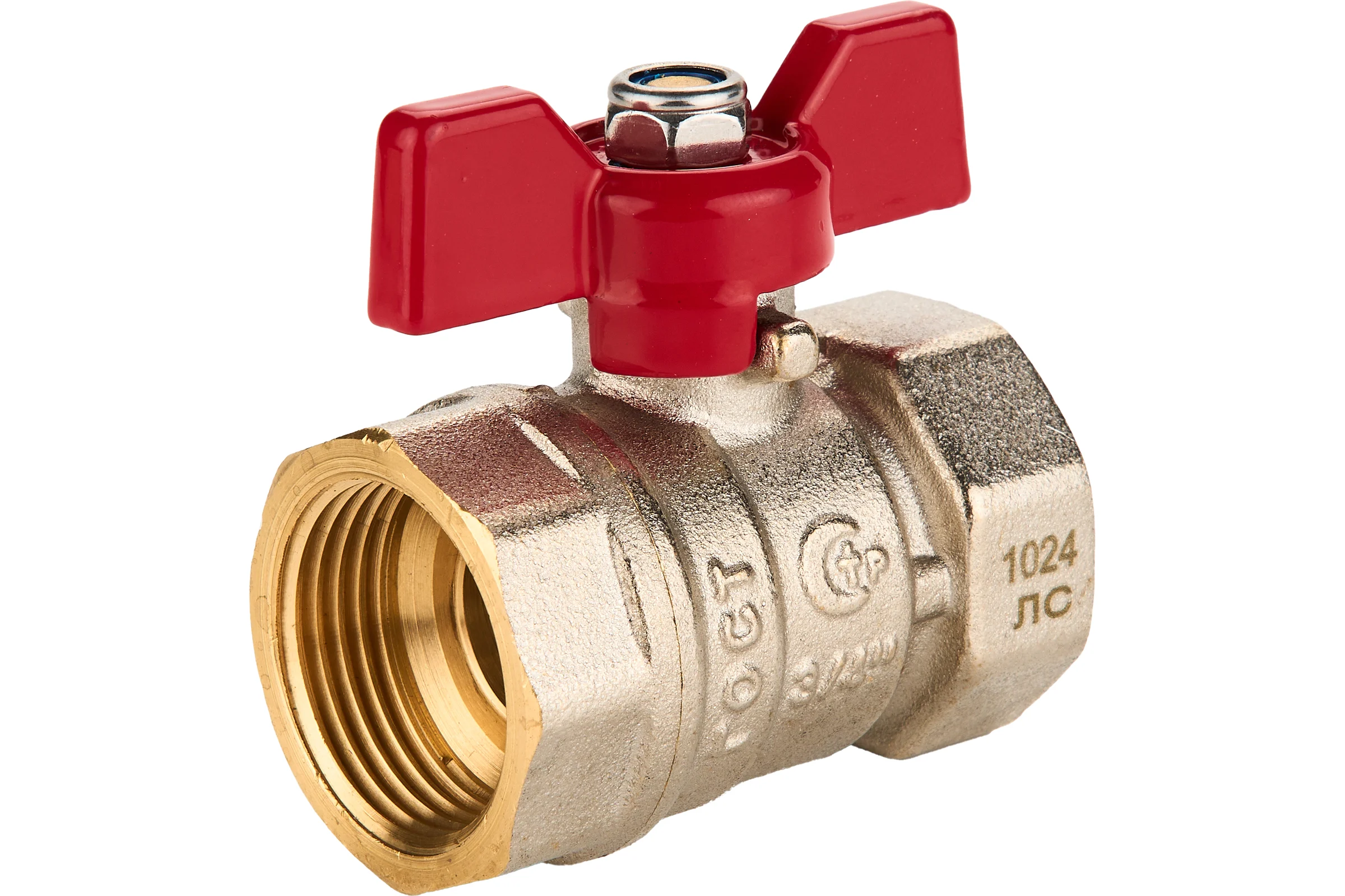 Шаровый кран SANEXT ГОСТ, PN40, Ду 20, ВР 3/4" бабочка 8752