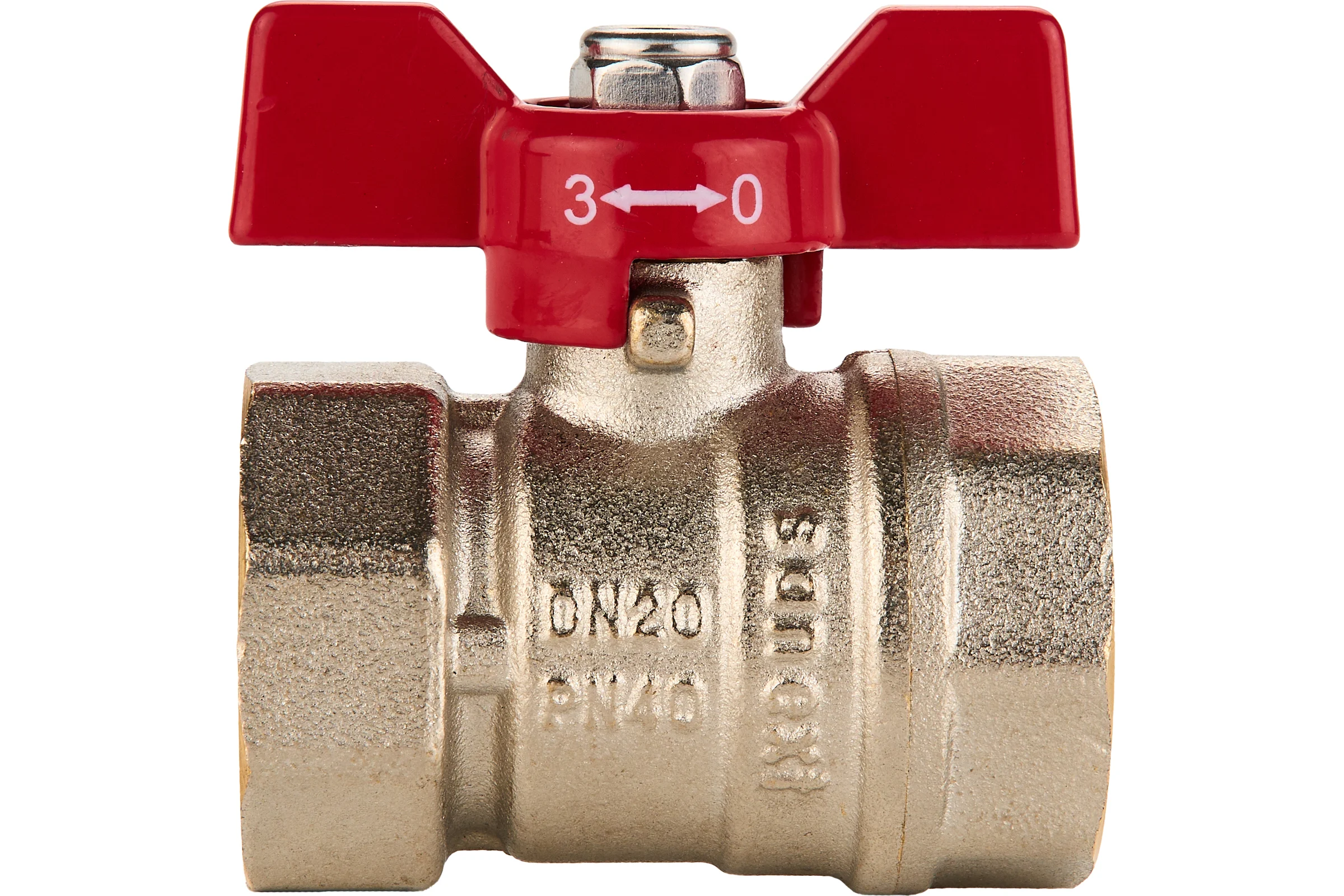Шаровый кран SANEXT ГОСТ, PN40, Ду 20, ВР 3/4" бабочка 8752