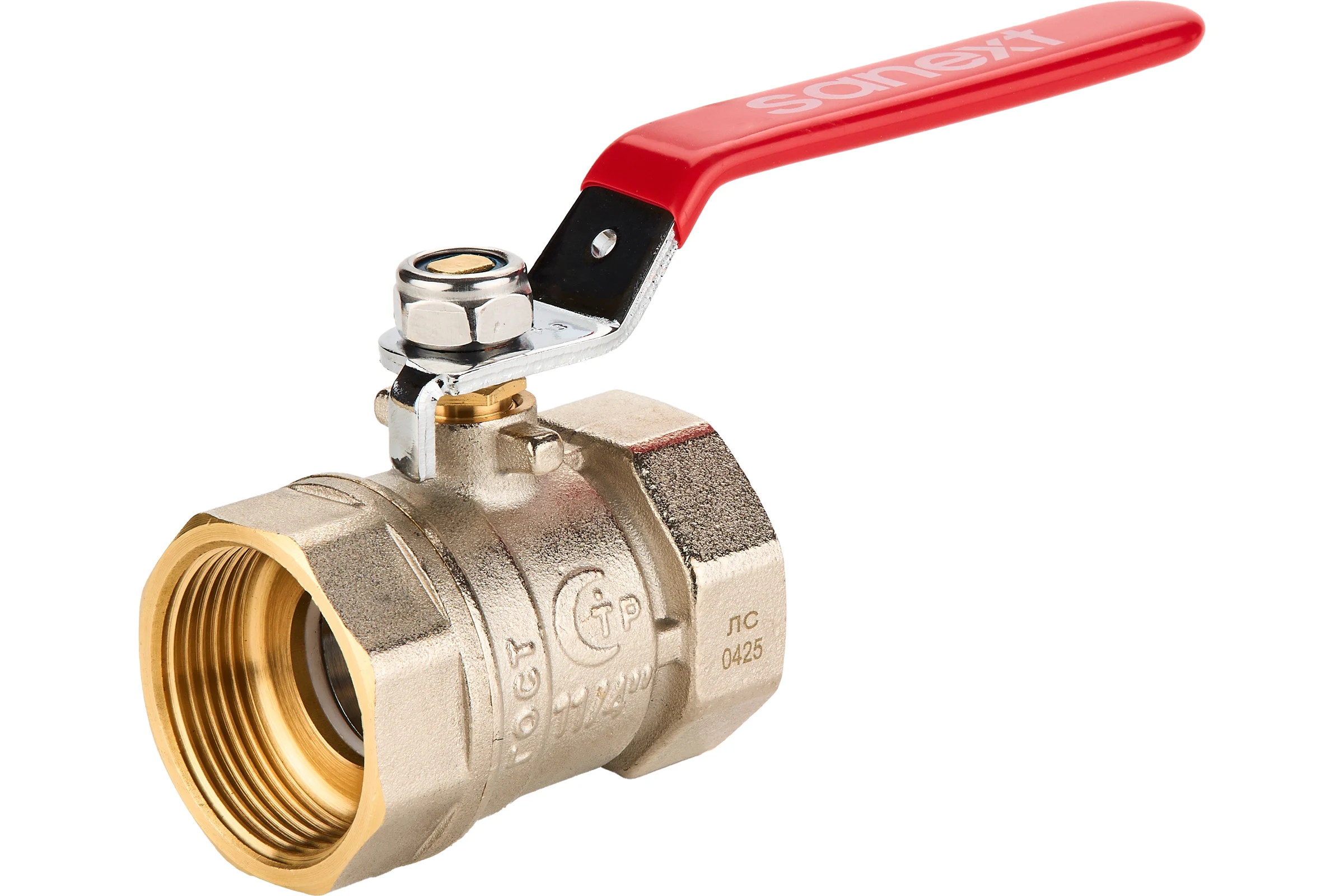 Шаровый кран SANEXT ГОСТ, PN40, Ду 32, ВР 1 1/4" рычаг 8754