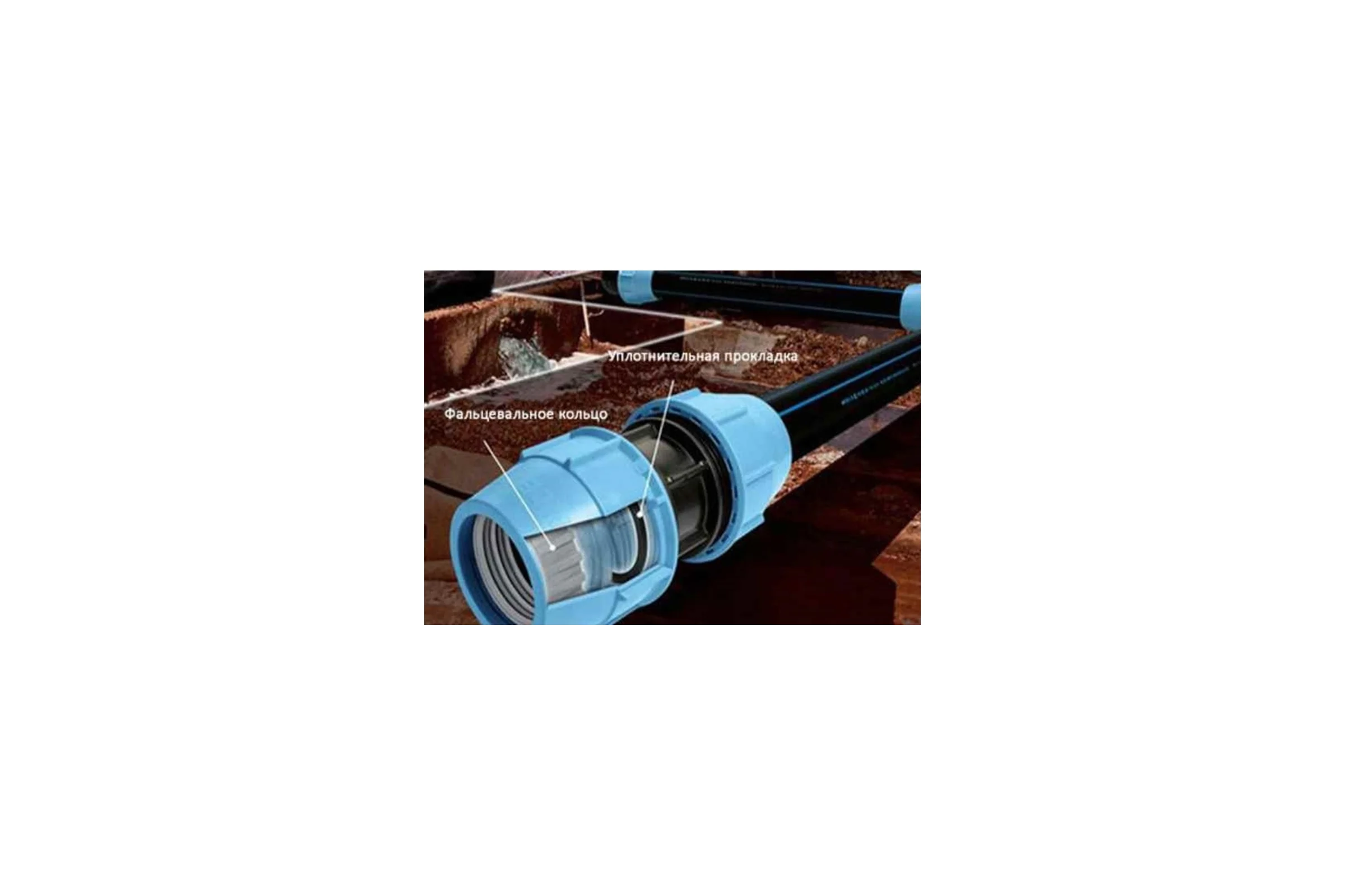 Муфта ПНД соединительная ПК АкваЭлемент 50x50 EL-F-02-50