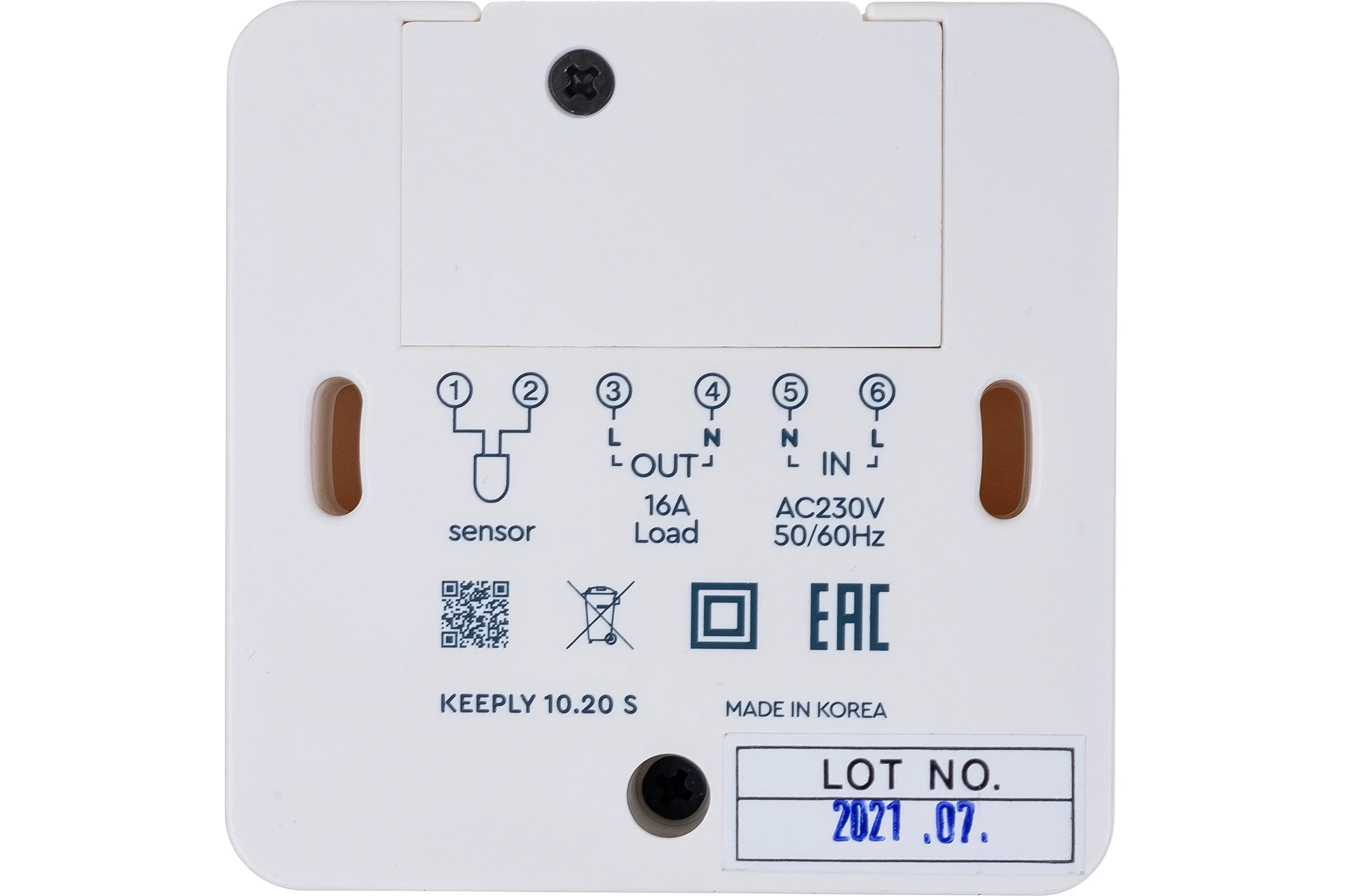 Терморегулятор белый 10.20 S KEEPLY KPL003503