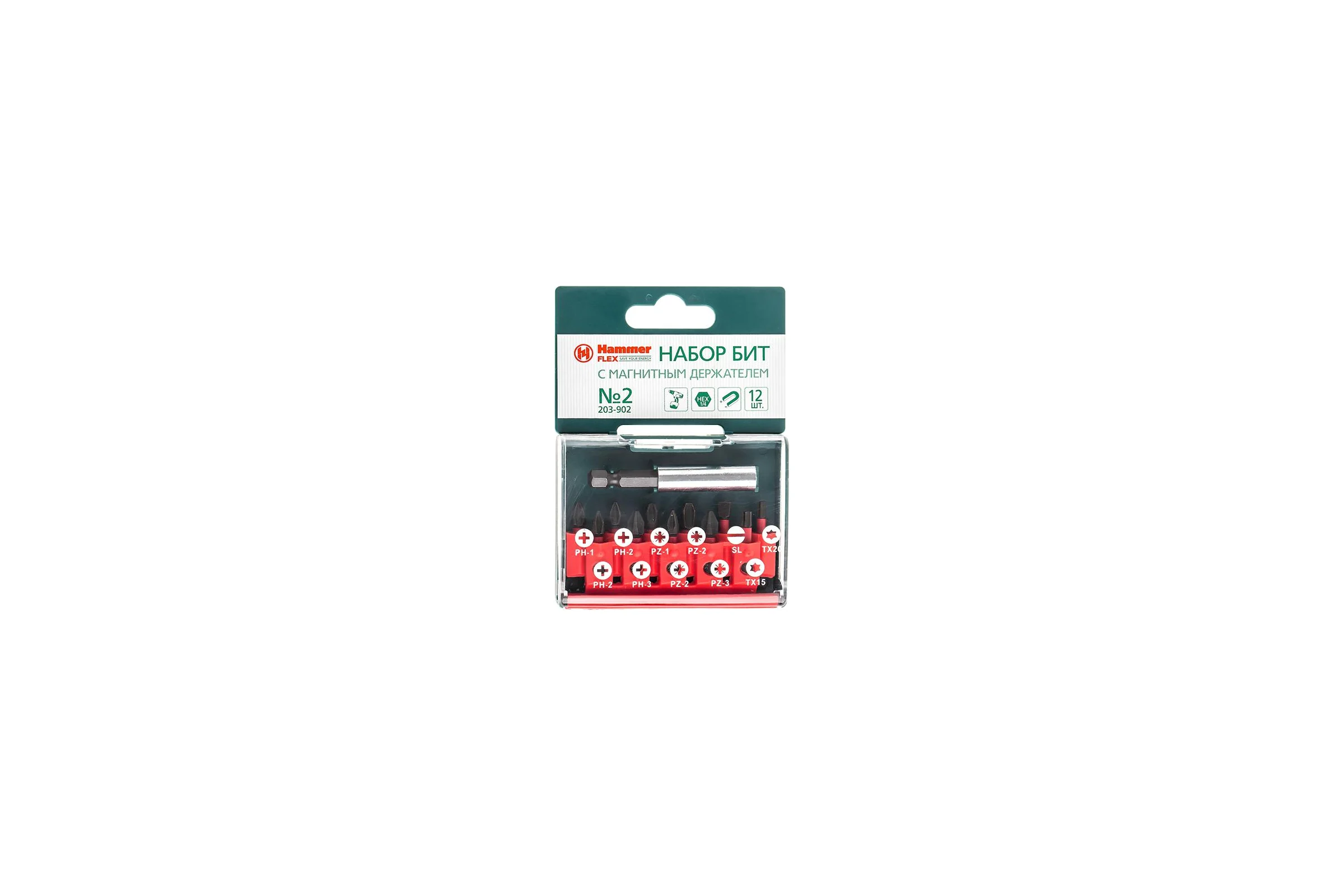 Набор бит Flex 12 шт PB №2 HAMMER 30736 203-902