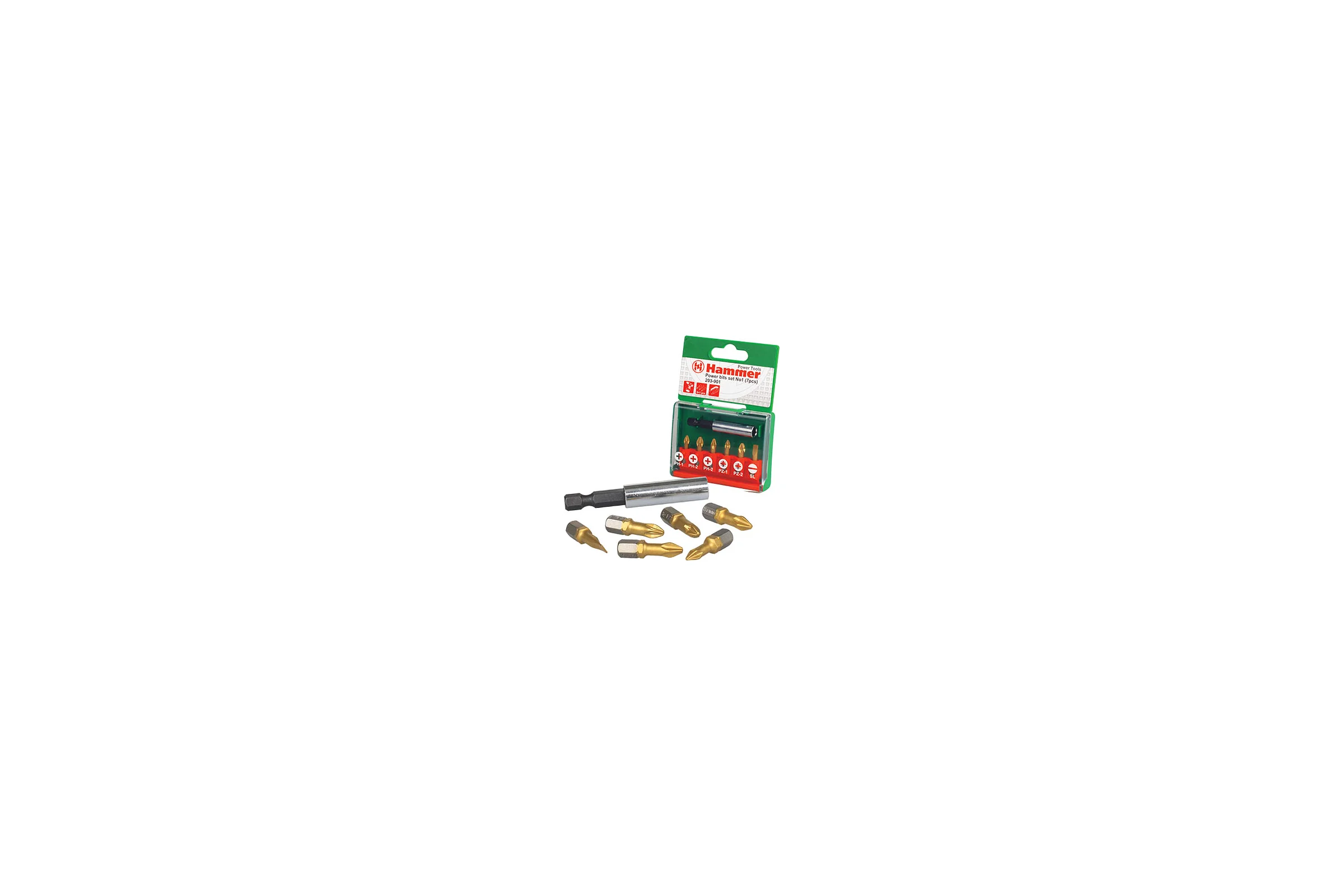 Набор бит 7 шт Flex 203-901 PB №1 HAMMER 30735