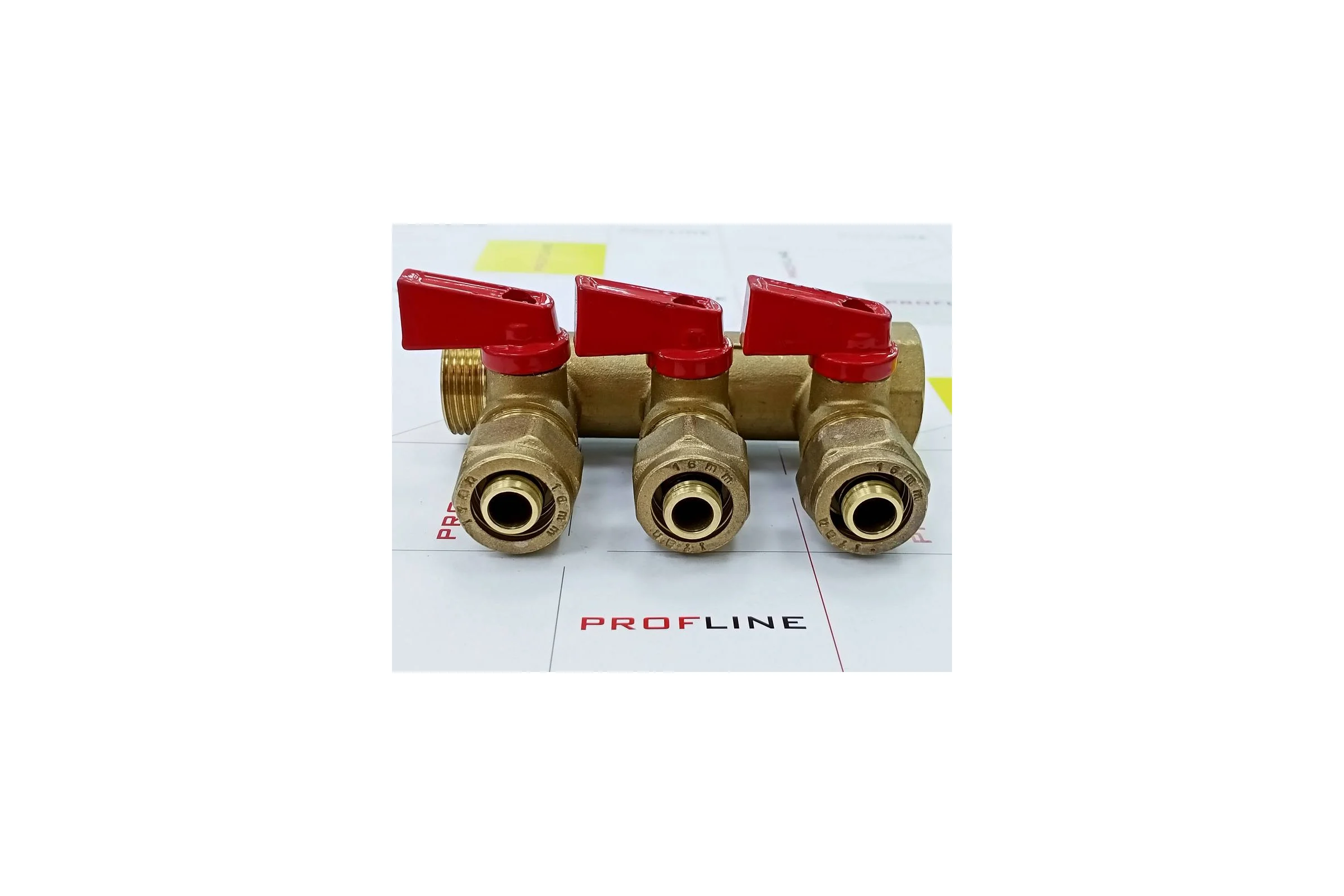 Коллектор для м/п труб 3/4x3/4x16x3 вых с кранами PROFLINE УТ-00036225