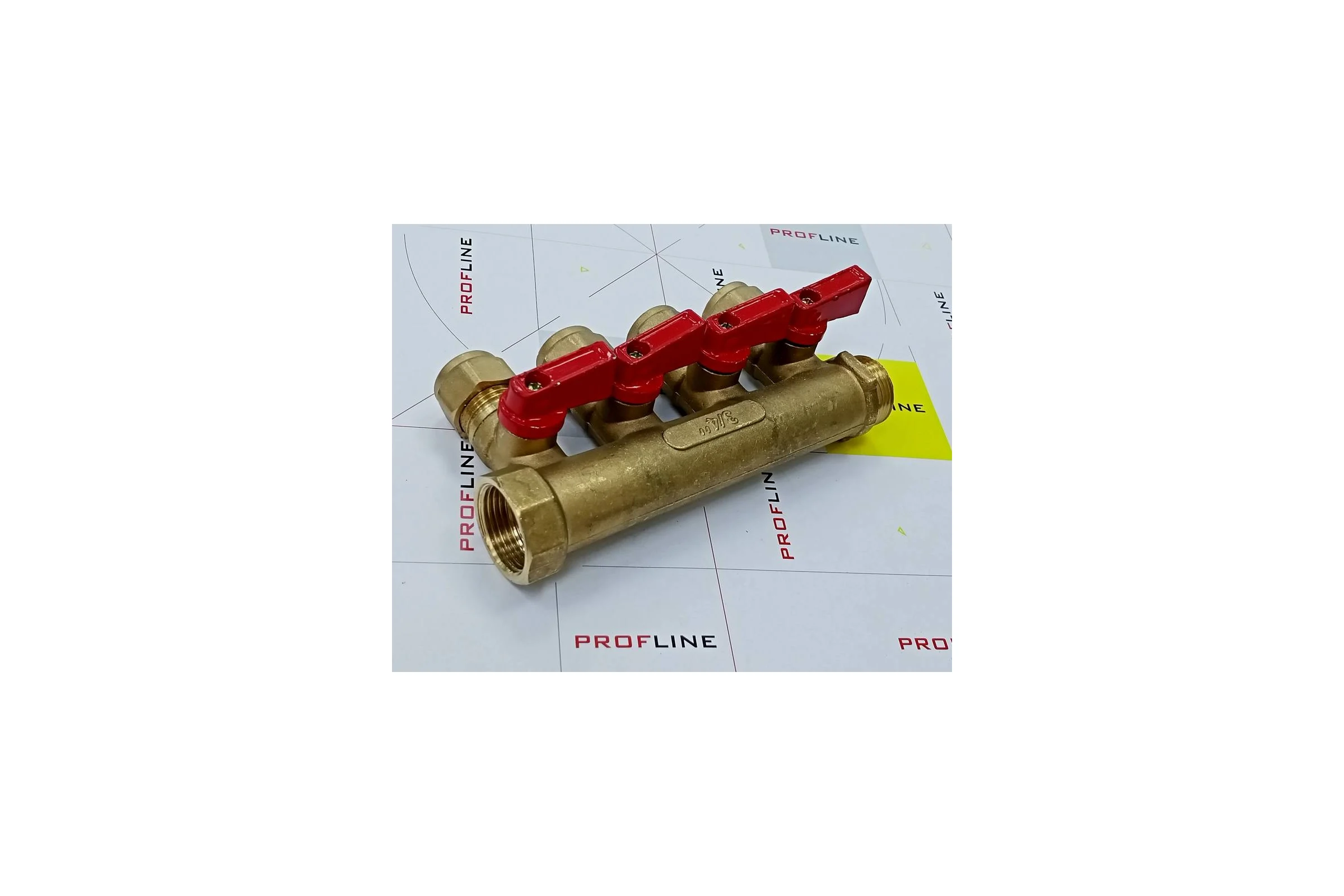Коллектор для м/п труб 3/4x3/4x16x4 вых с кранами PROFLINE УТ-00036226