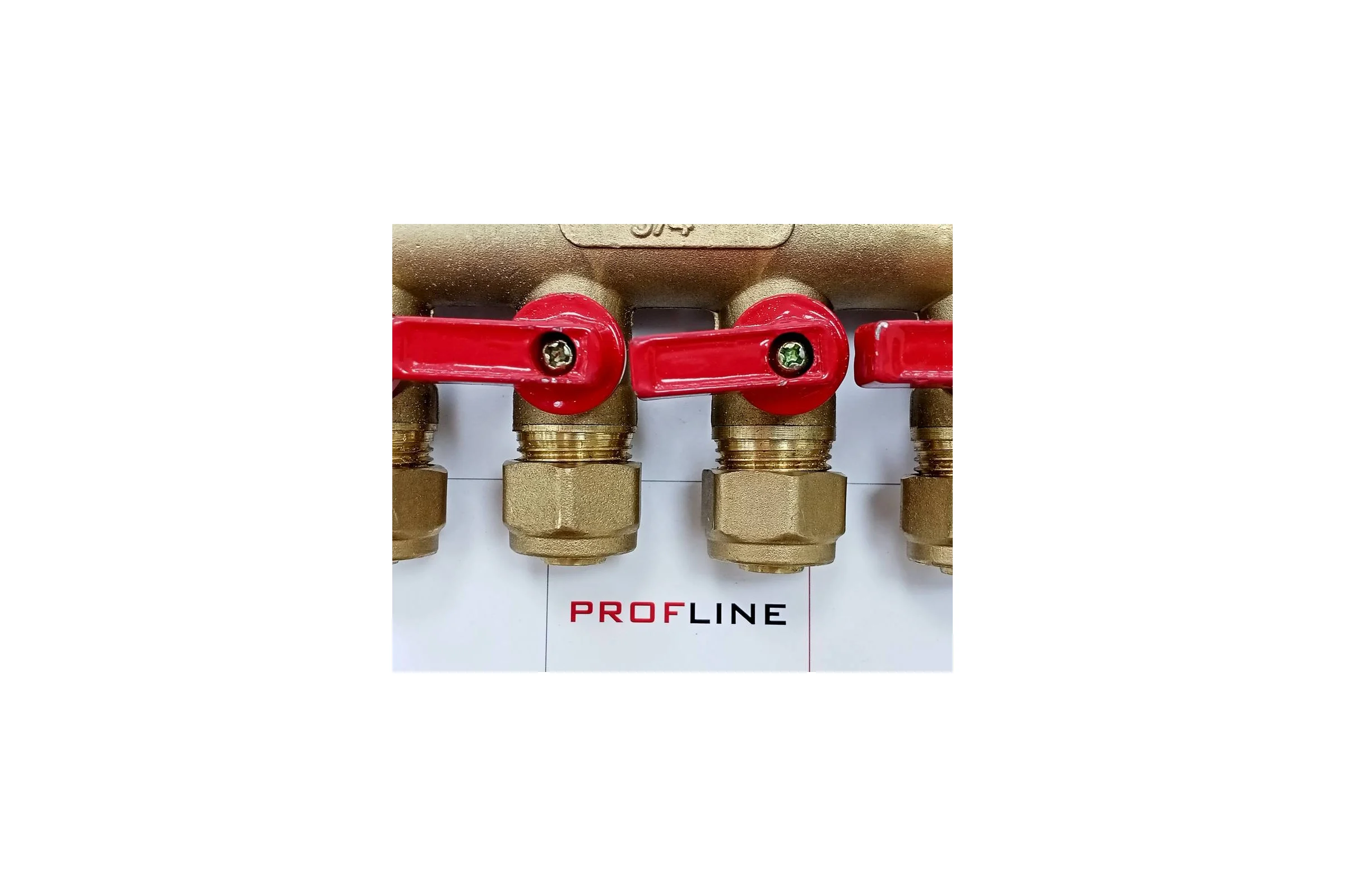 Коллектор для м/п труб 3/4x3/4x16x4 вых с кранами PROFLINE УТ-00036226