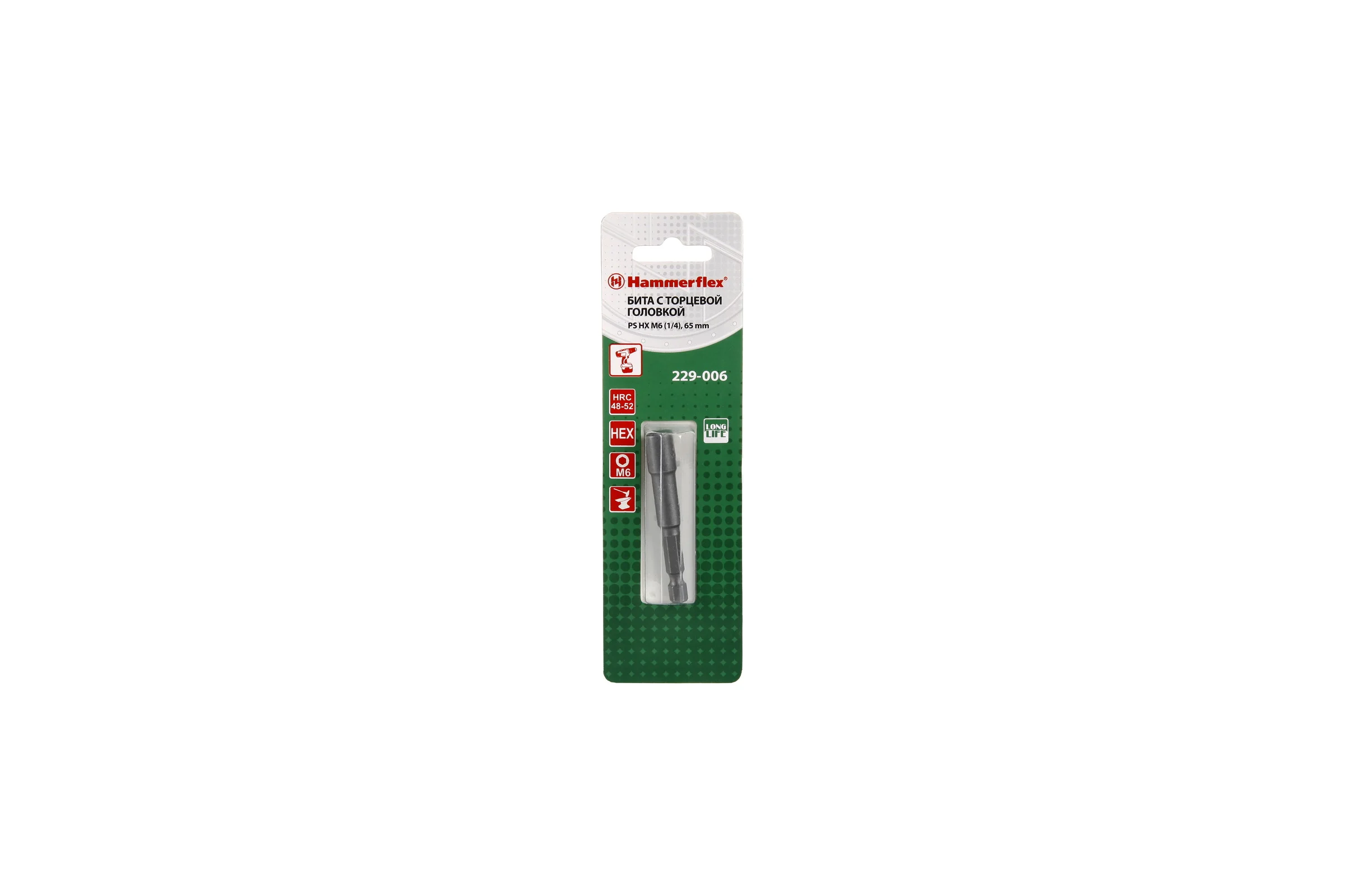 Головка Flex 229-006 PS HX (65 мм; 1/4; M6) HAMMER 62244