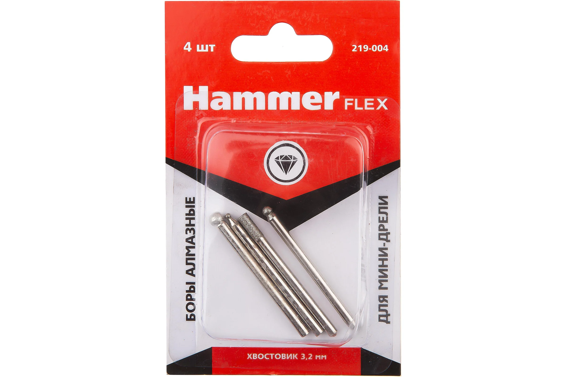 Боры алмазные Flex 4 шт для мини-дрели HAMMER 623073 219-004