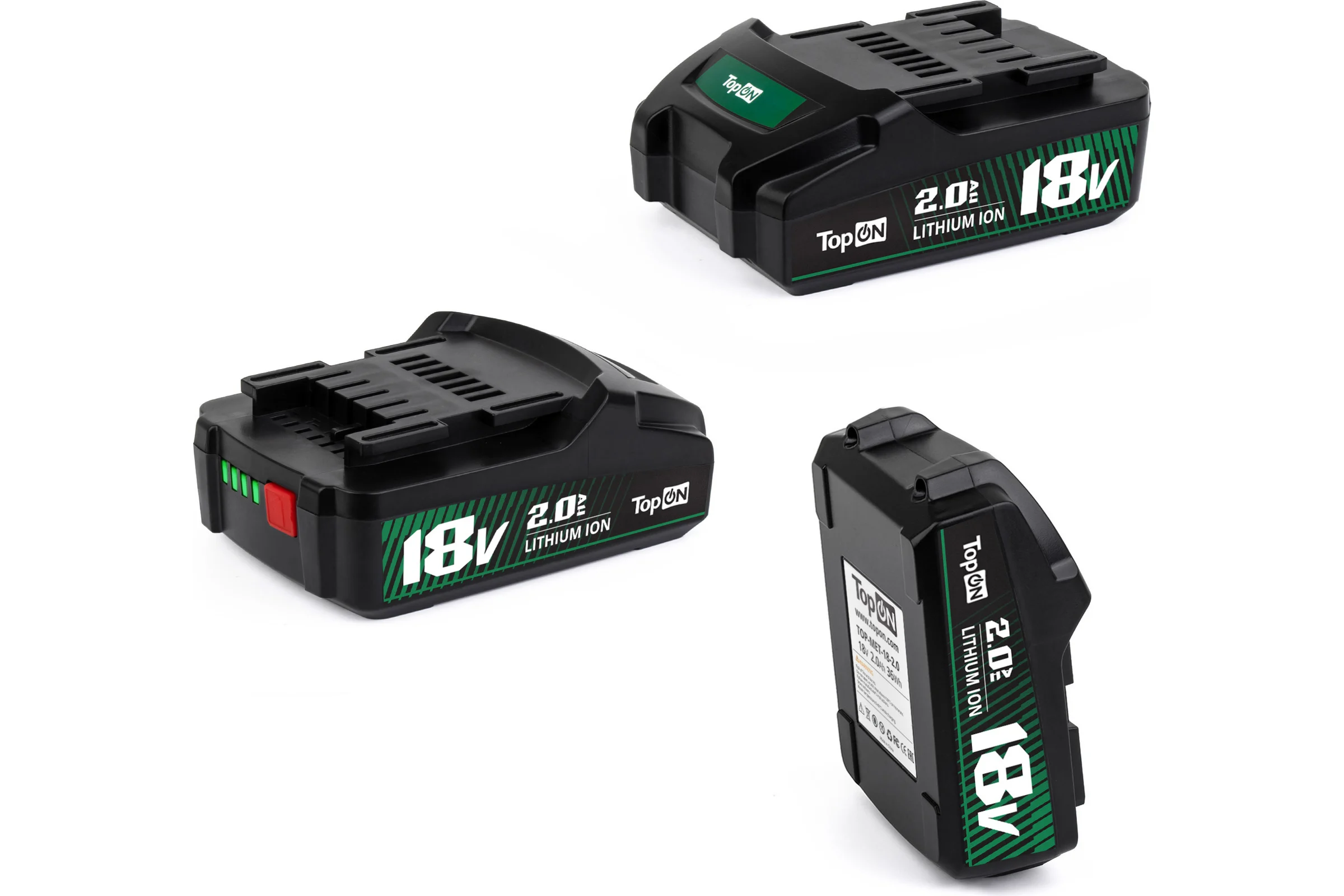Аккумулятор для Metabo TopOn 18V 2.0Ah Li-Ion PN: 625457000. TOP-MET-18-2.0