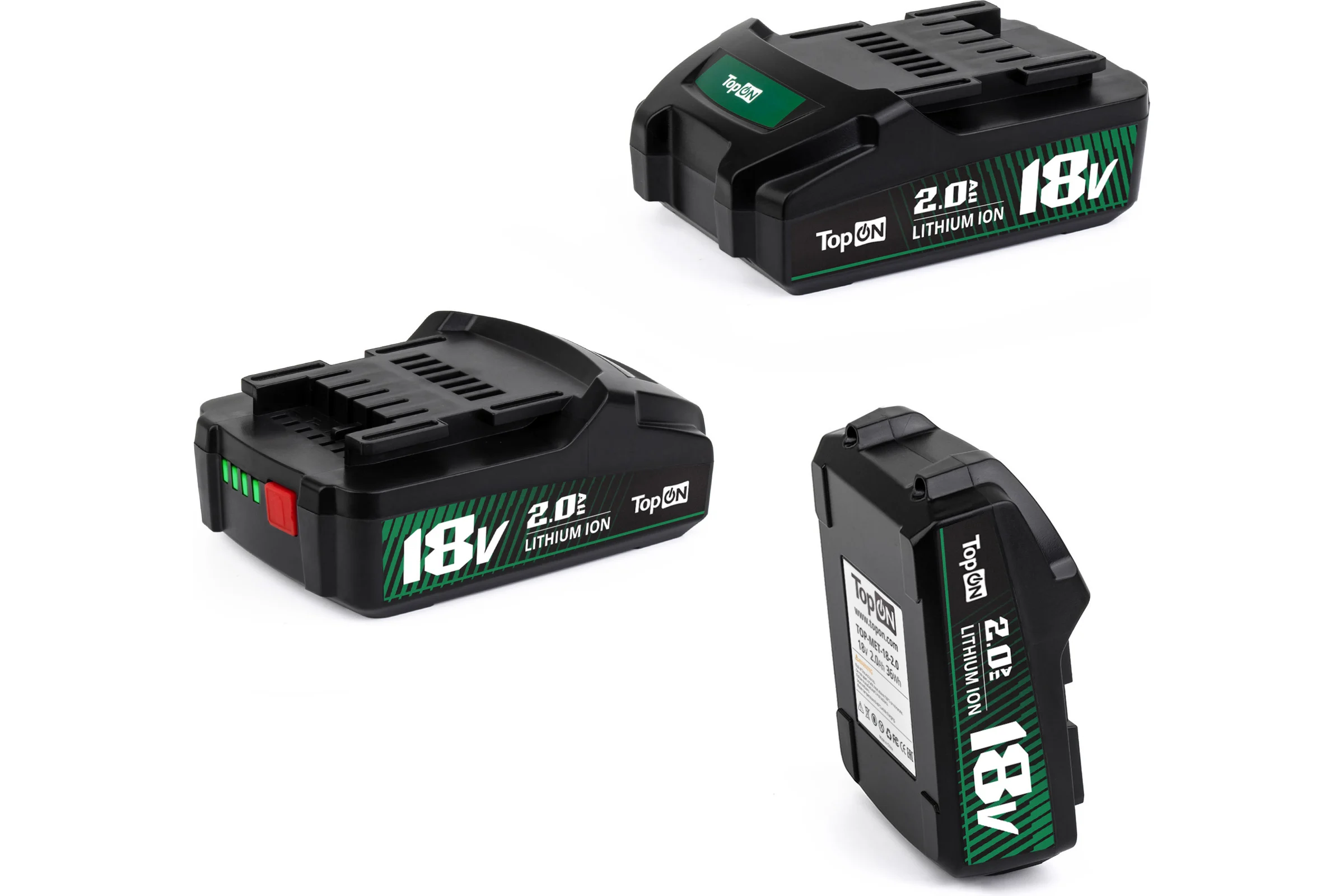 Аккумулятор для Metabo TopOn 18V 2.0Ah Li-Ion PN: 625457000. TOP-MET-18-2.0