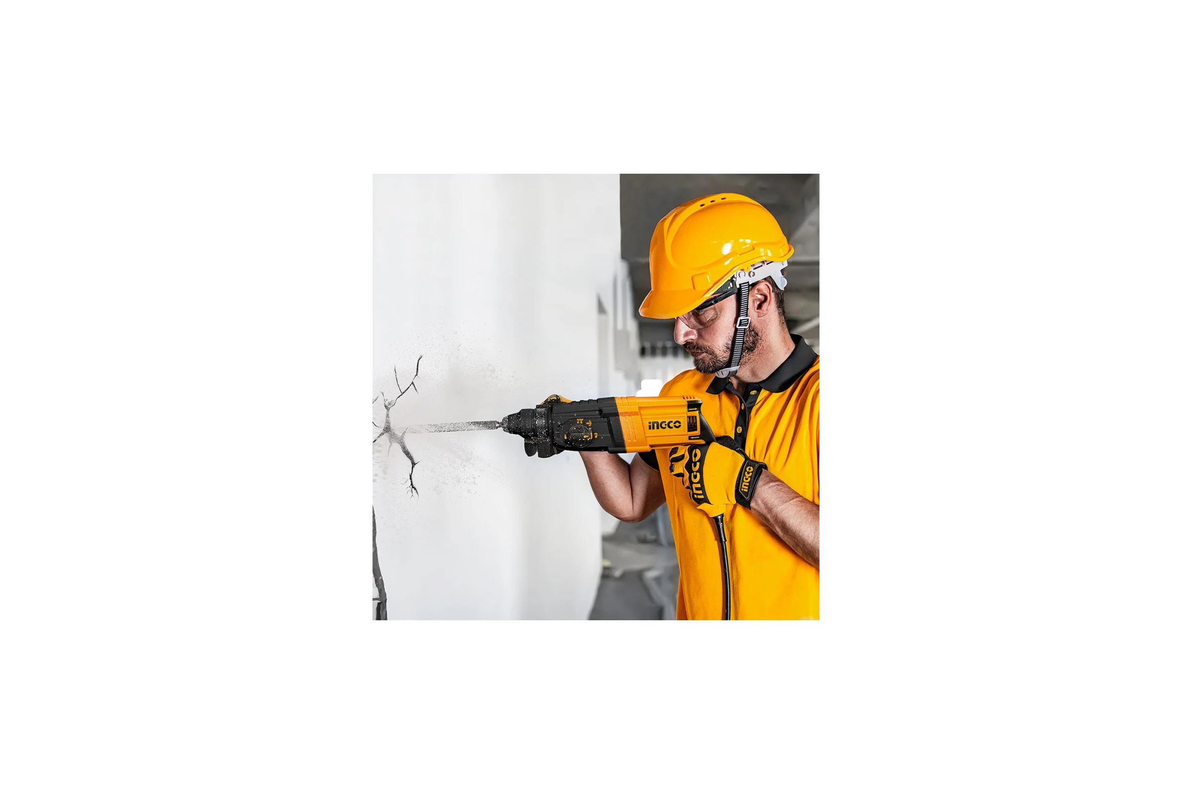 Перфоратор INGCO 950 Вт, SDS-Plus 2,5 Дж, кейс INDUSTRIAL RGH9528-2