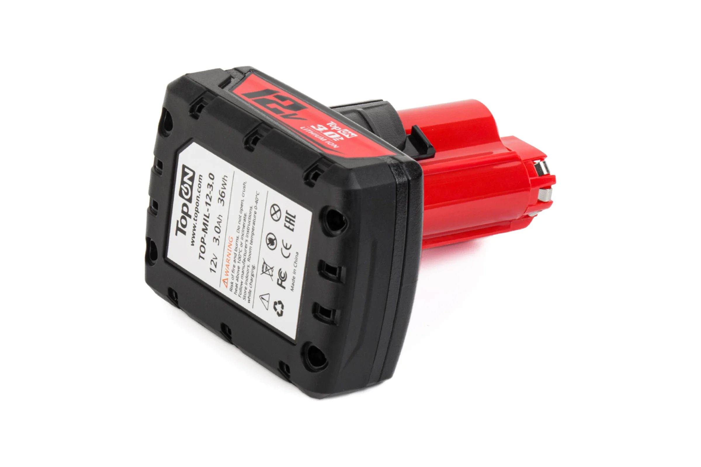 Аккумулятор для Milwaukee TopOn 12 V 3.0 Ah (Li-Ion) PN: 48-11-2401 TOP-MIL-12-3.0