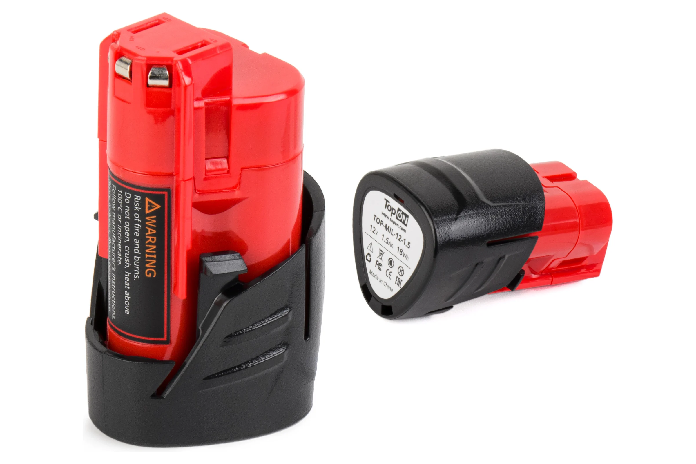 Аккумулятор для Milwaukee TopOn 12 V, 1.5 Ah, (Li-Ion) PN: 48-11-2401 TOP-MIL-12-1.5