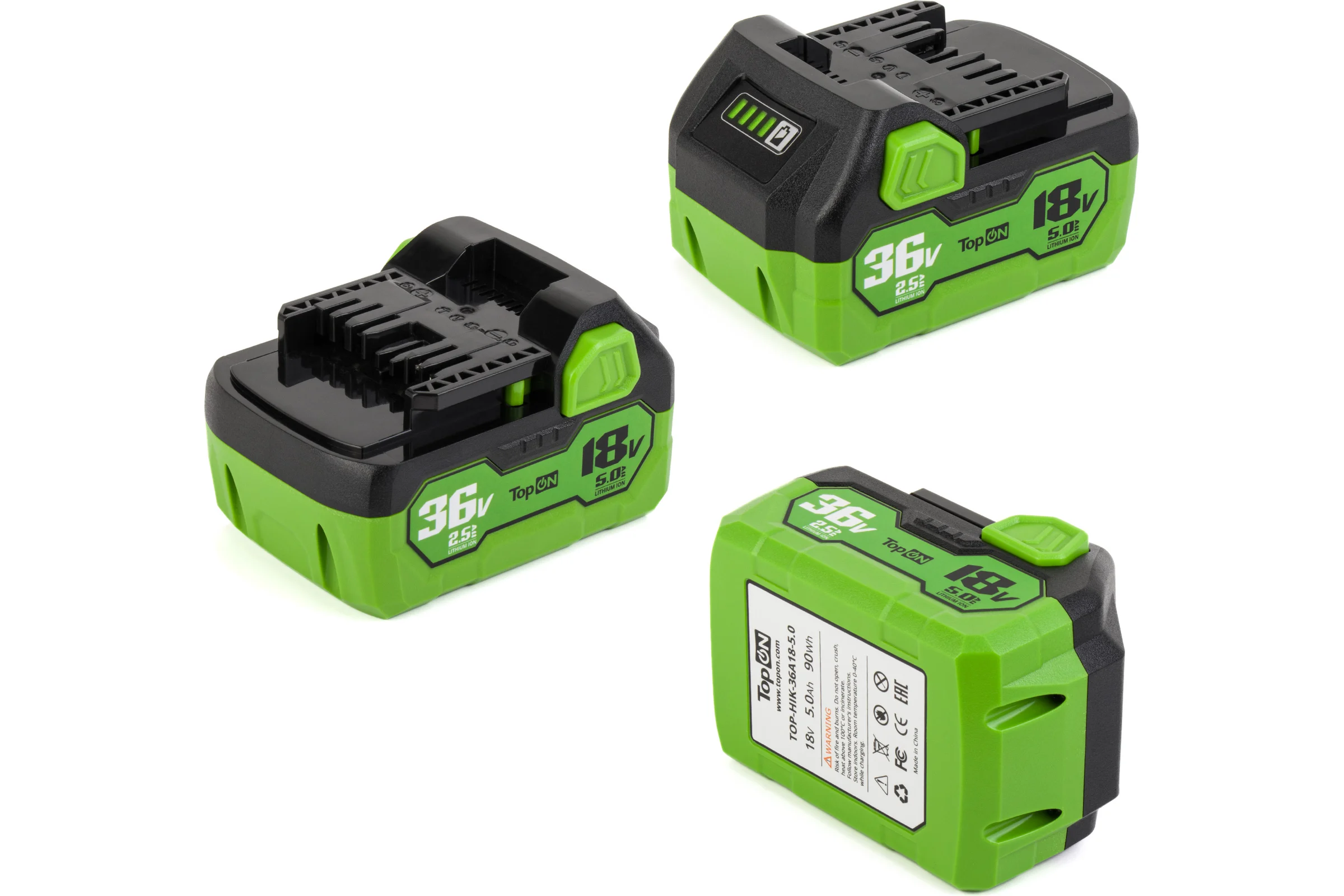 Аккумулятор для Hikoki TopOn 18В, 5.0Ач / 36В, 2.5Ач (Li-Ion) PN: BSL36A18 TOP-HIK-36А18-5.0