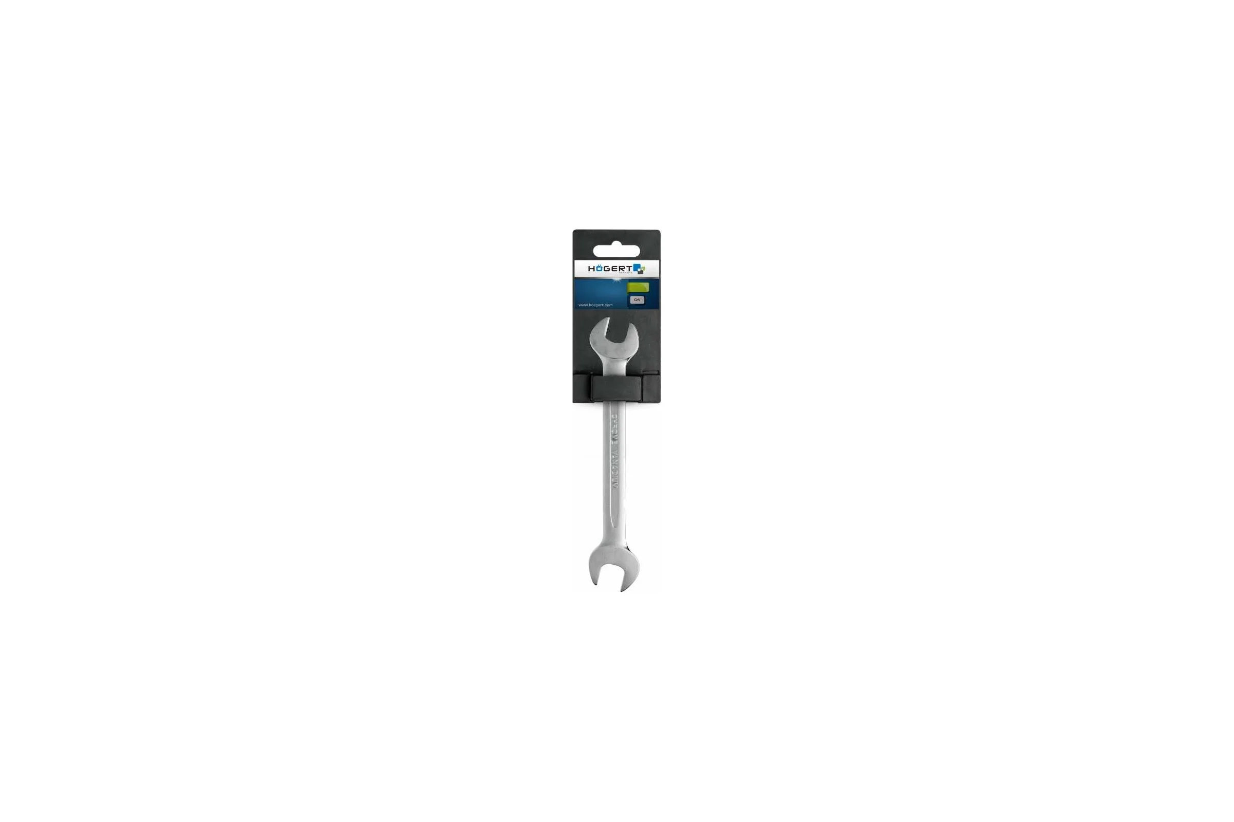 Ключ HOEGERT TECHNIK двухсторонний рожковый 19x22 мм, сталь CrV, DIN 3110 HT1W512