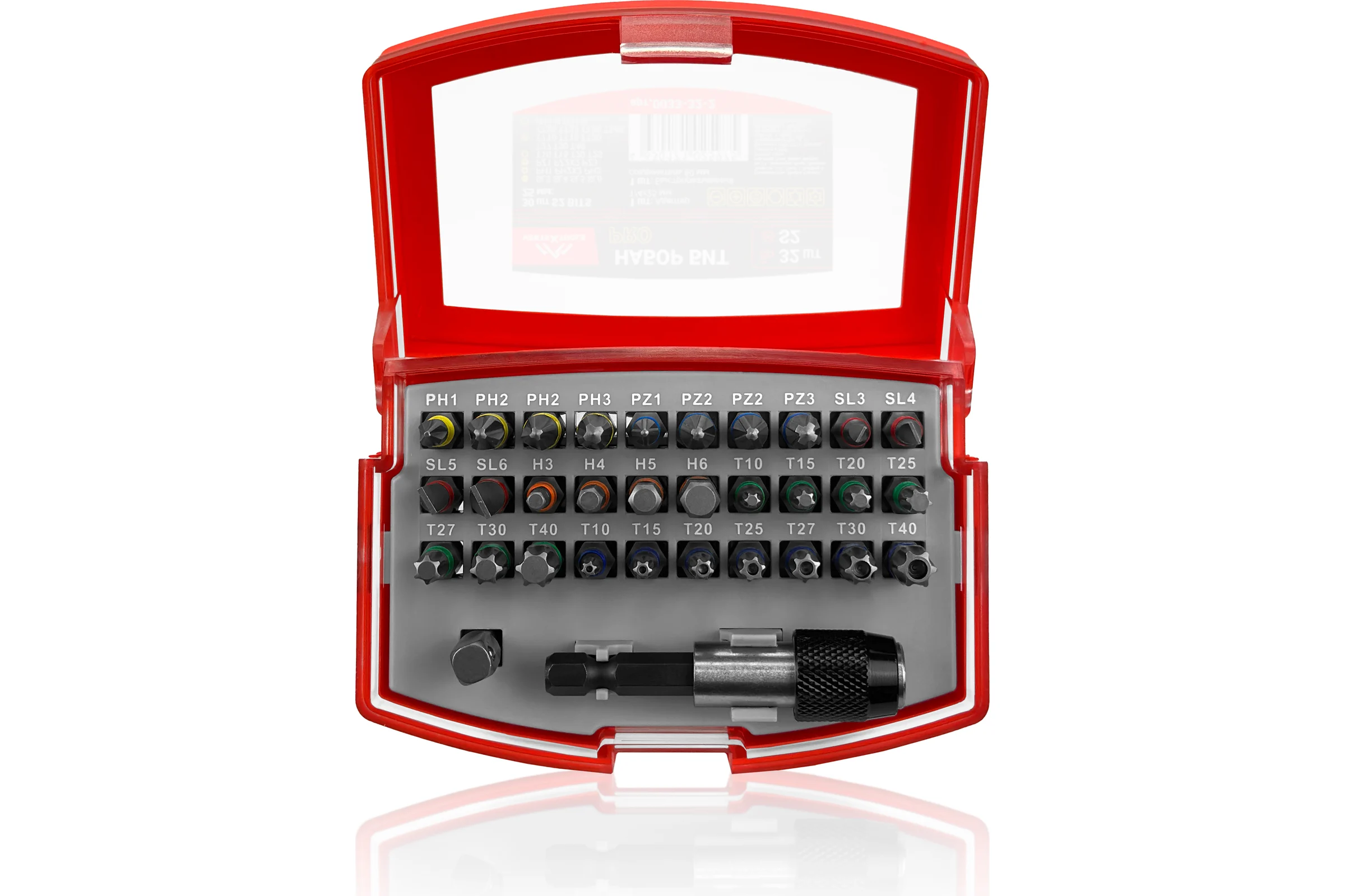 Набор бит 32 предмета, адаптер, S2 vertextools 0033-32-2