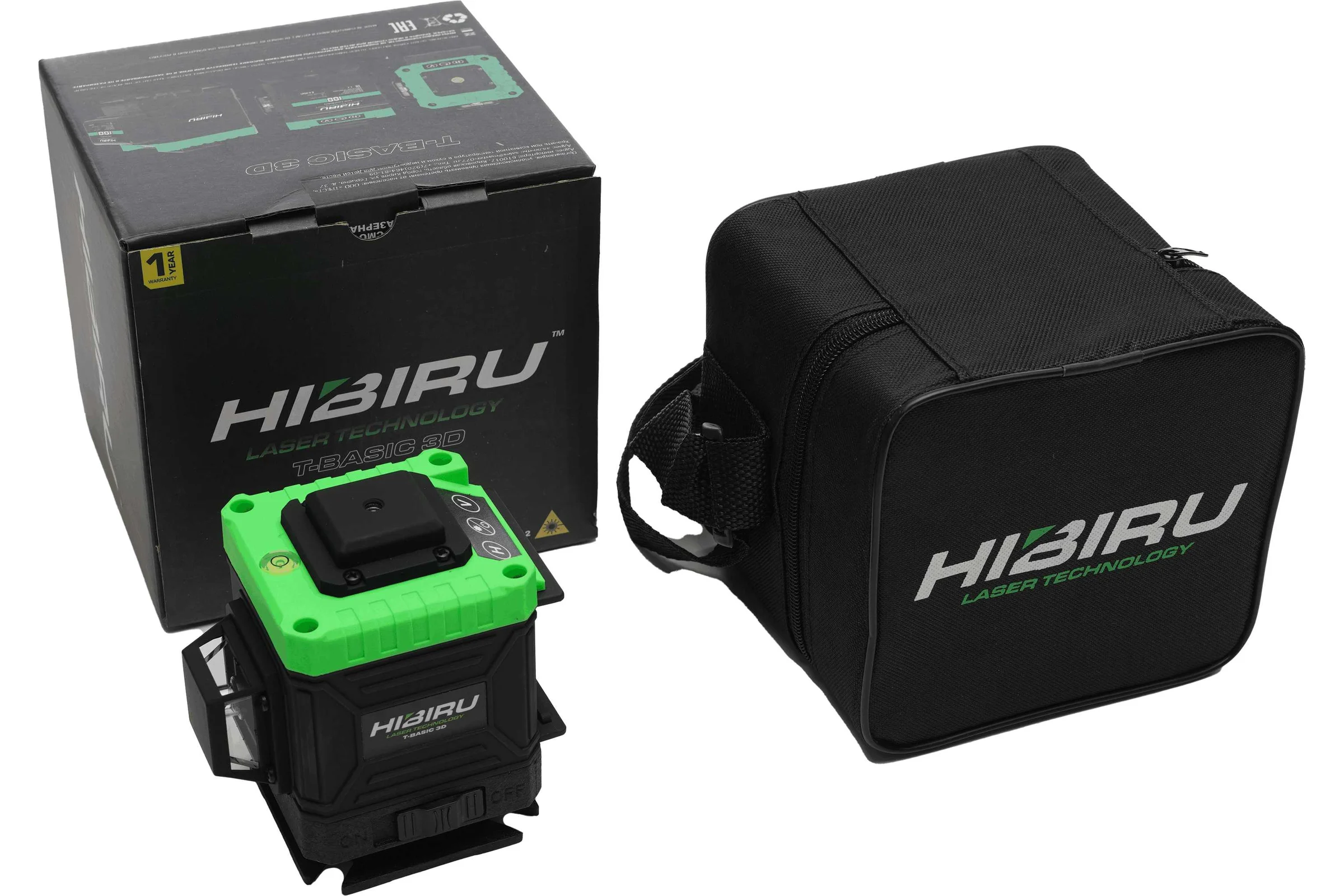 Уровень HIBIRU T-Basic 101 со штативом и строительной сумкой 3003
