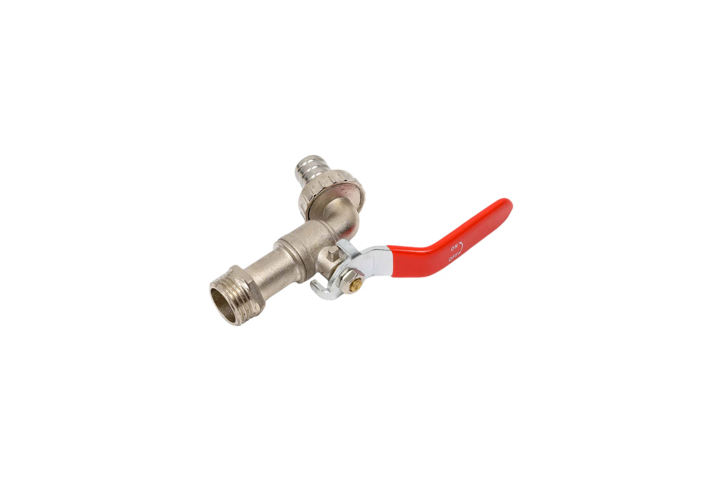 Кран шаровой садовый Rvc 15 1/2' со штуцером ручка 02293