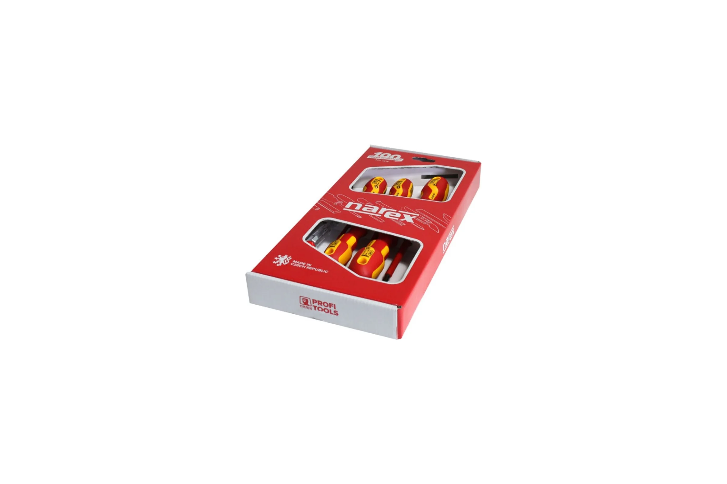 Набор из 5 отверток Narex S Line Electro Profi SLIM (PH+ШЛИЦ+тестер) 855110