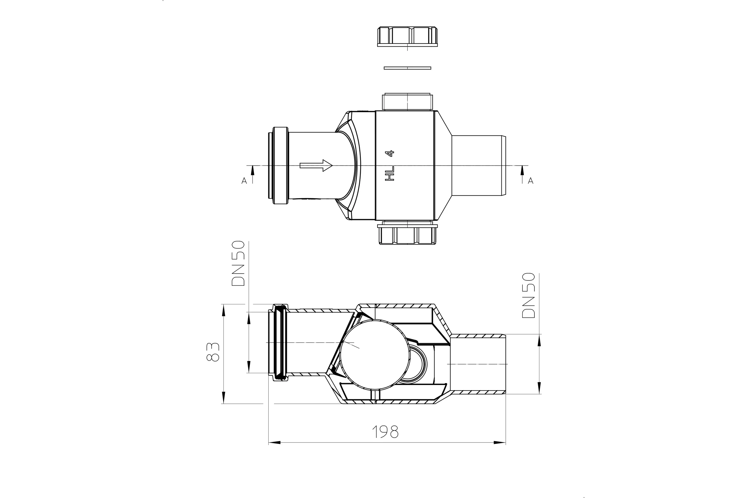 Обратный клапан HL DN50 HL 4