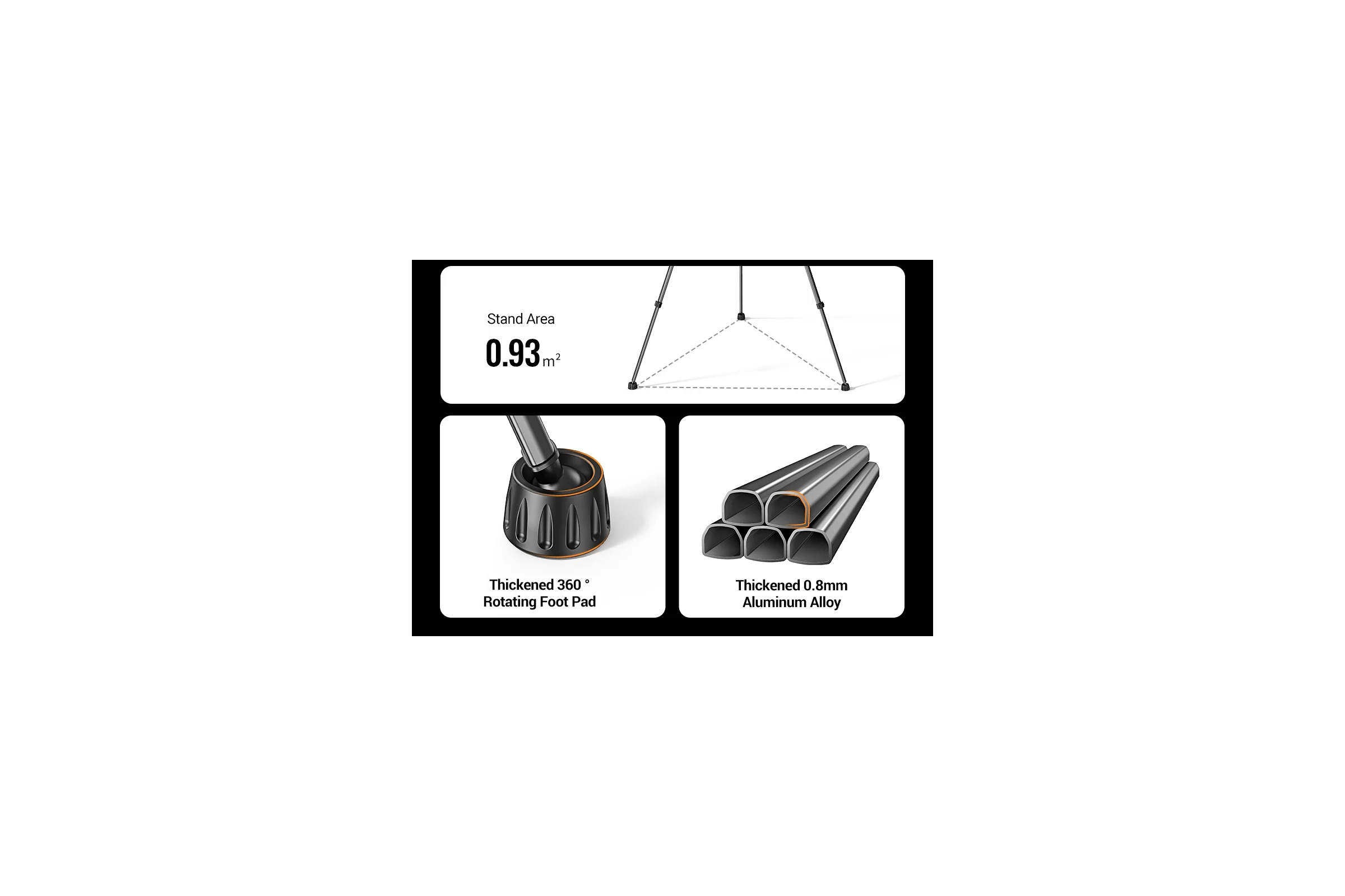 Трипод профессиональный LP661 Professional Tripod for Phone and Camera черный UGREEN 15187_