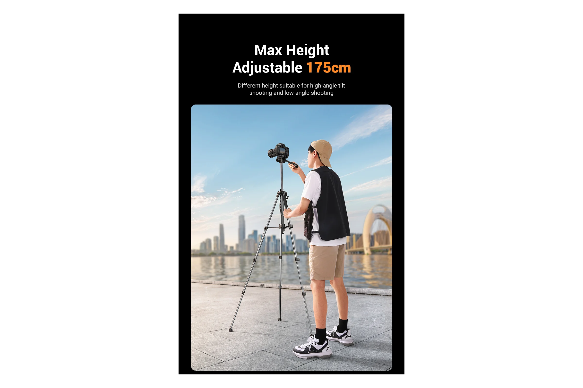 Трипод профессиональный LP661 Professional Tripod for Phone and Camera черный UGREEN 15187_