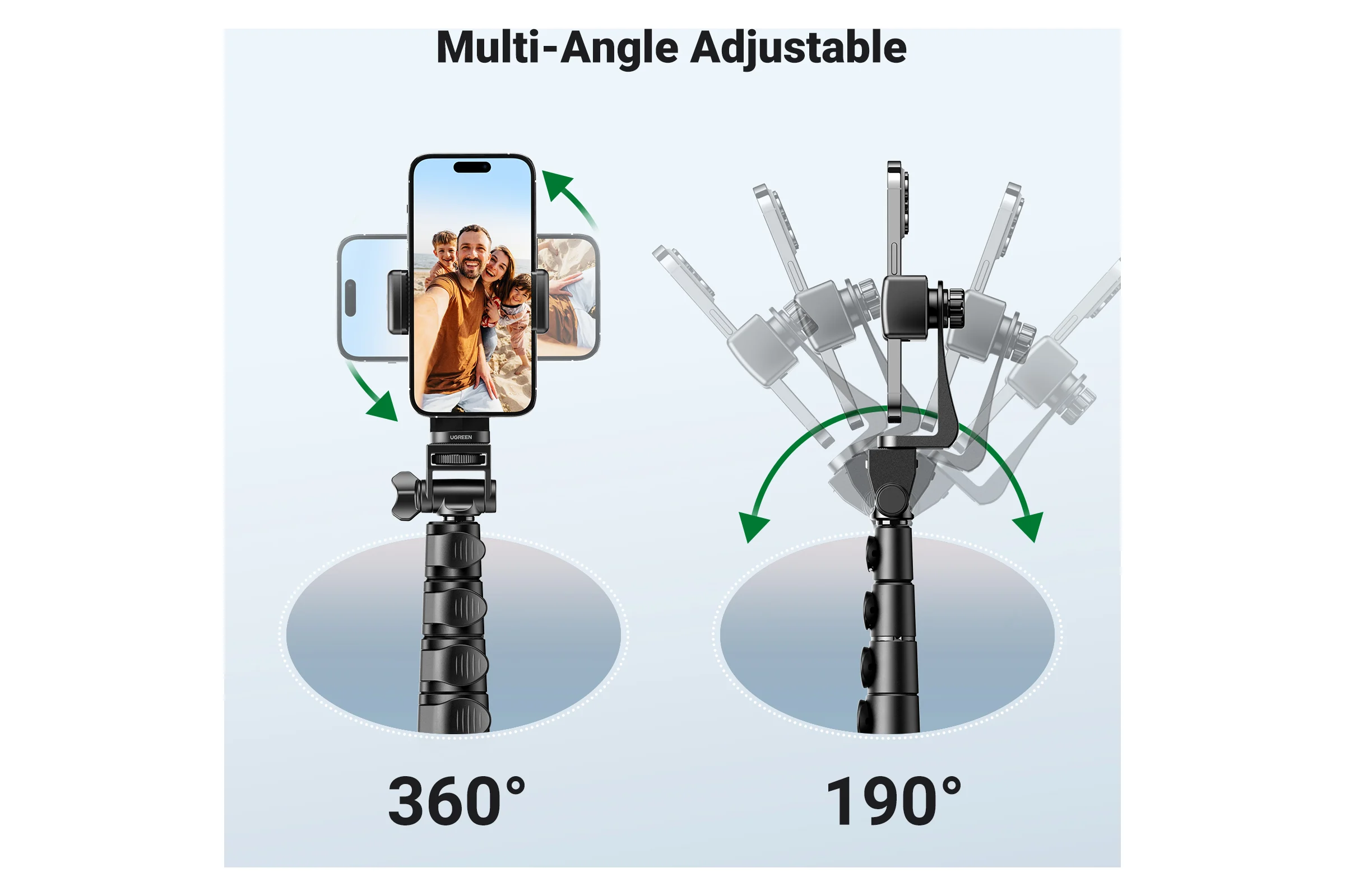 Трипод LP680 Tripod Stand 1.7m With Bluetooth Remote For selfie Livestream черный Ugreen 15609_