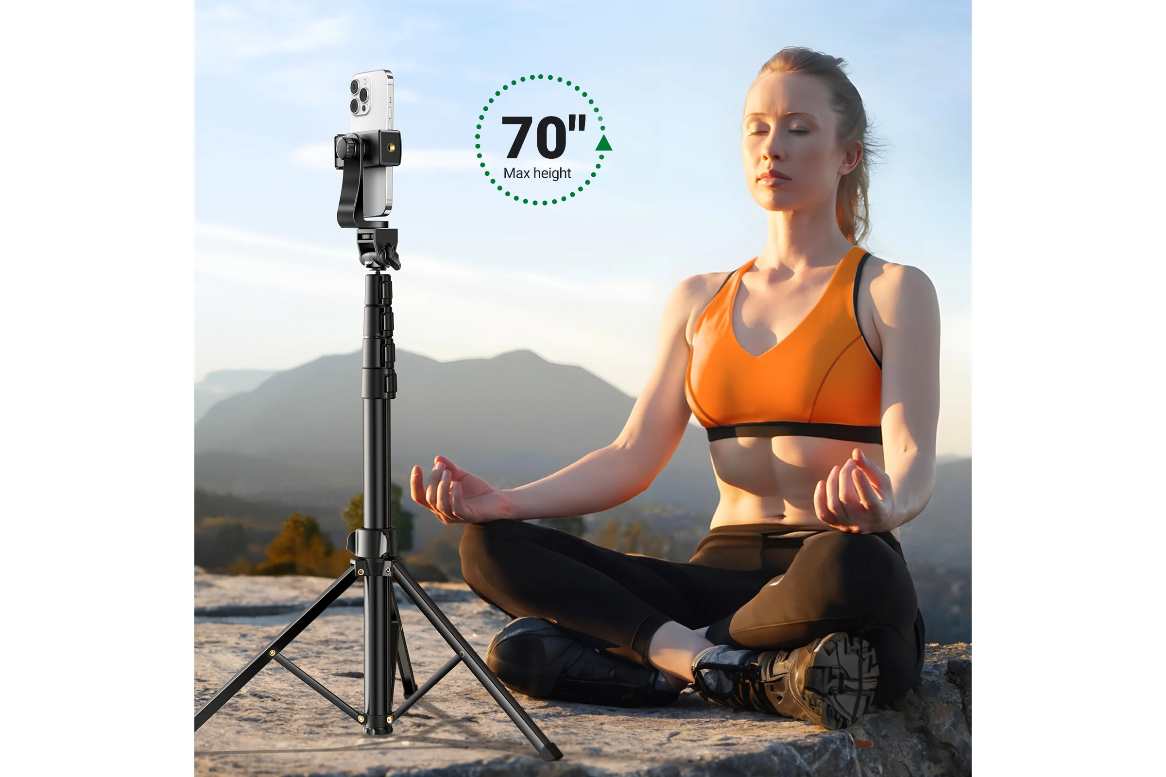 Трипод LP680 Tripod Stand 1.7m With Bluetooth Remote For selfie Livestream черный Ugreen 15609_
