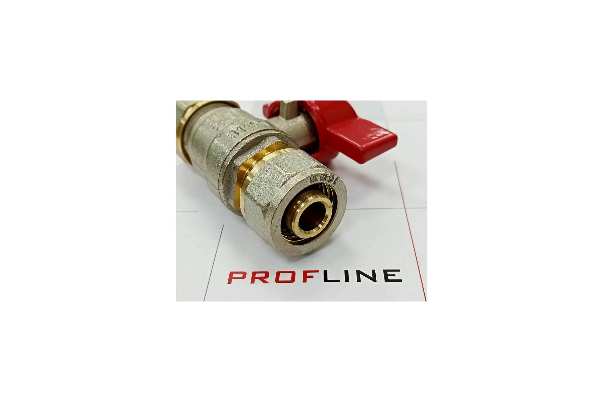 Кран шаровой для м/п труб PROFLINE цанга-цанга 16x16 УТ-00036233