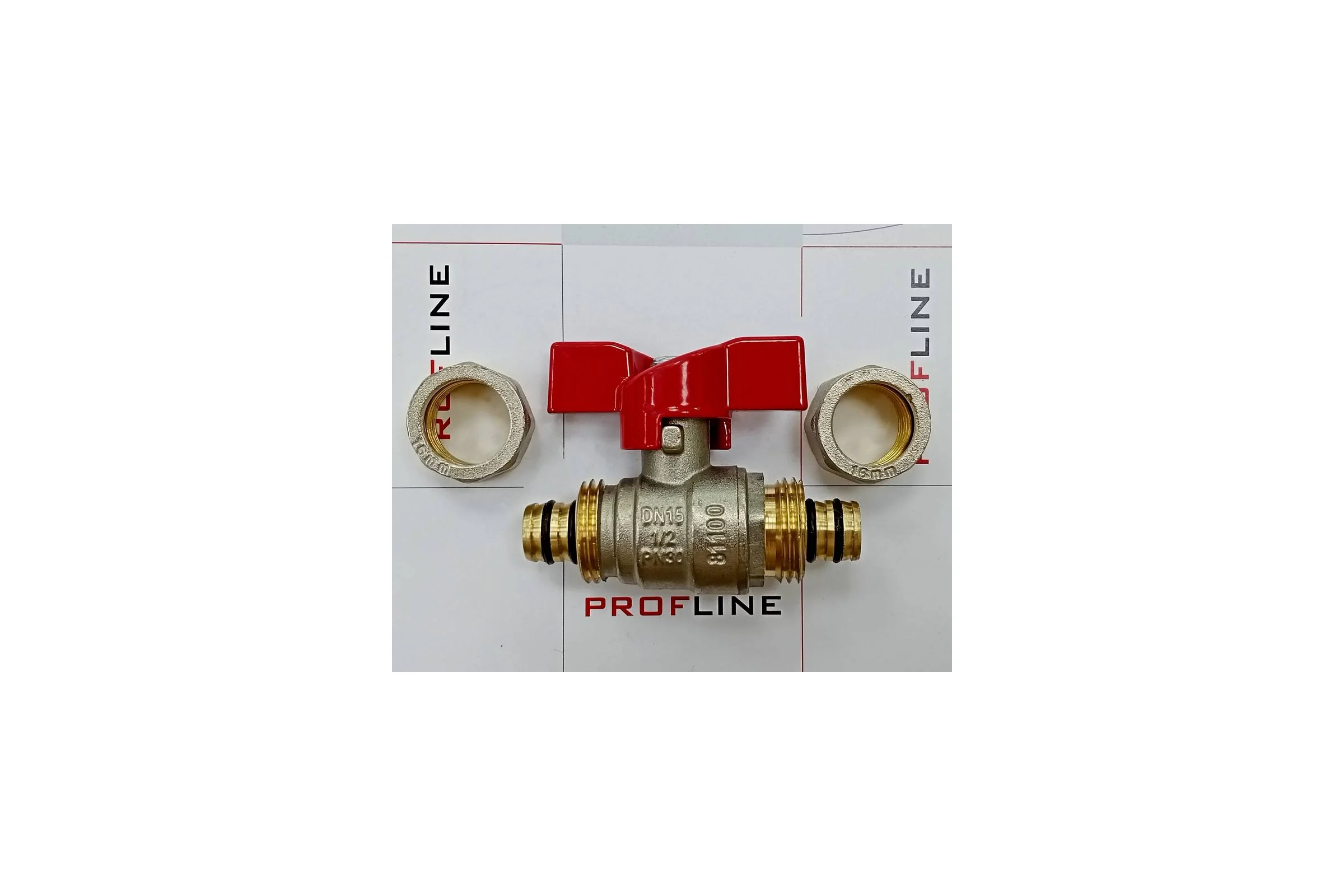 Кран шаровой для м/п труб PROFLINE цанга-цанга 16x16 УТ-00036233
