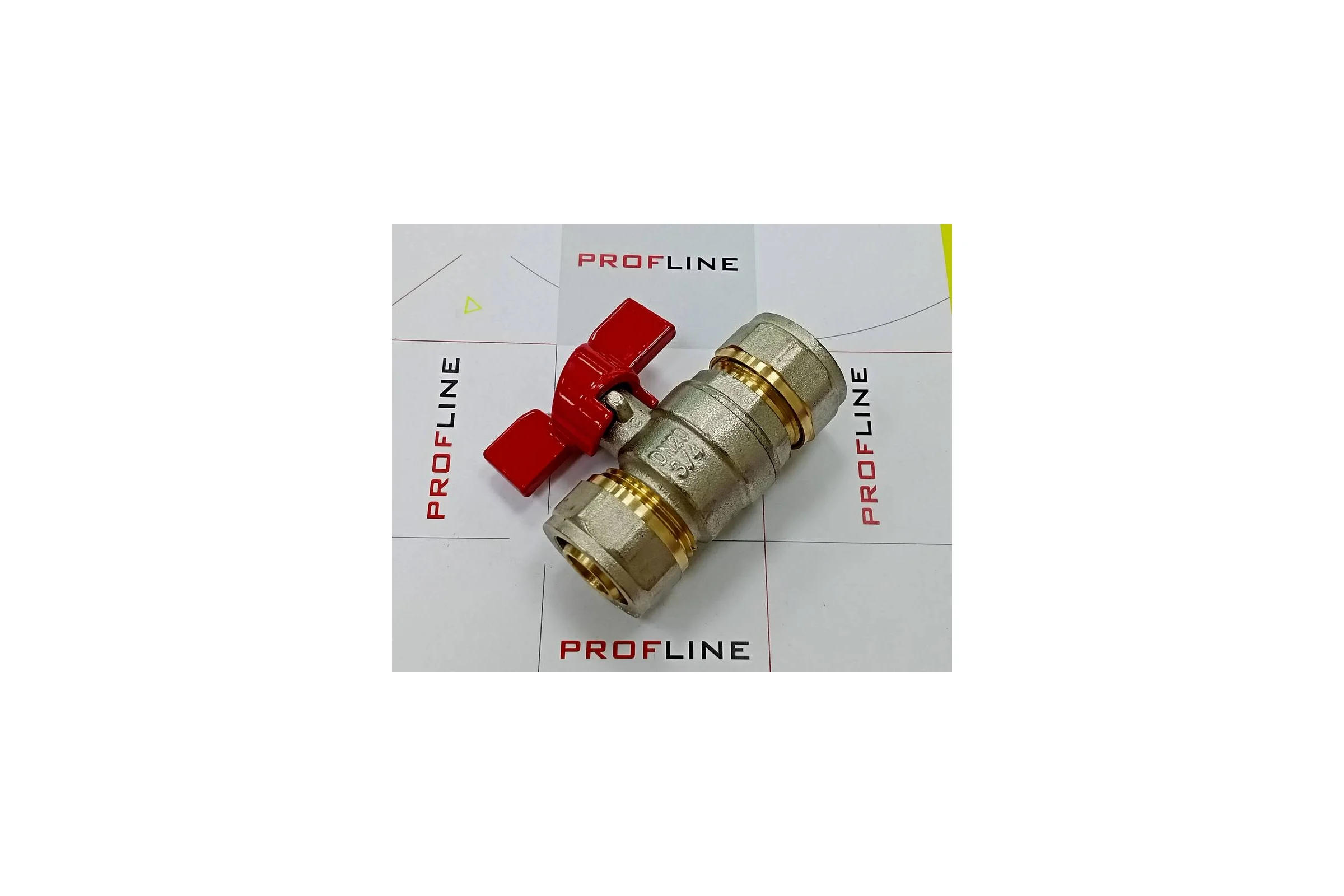 Кран шаровой для м/п труб PROFLINE цанга-цанга 20x20 УТ-00036234