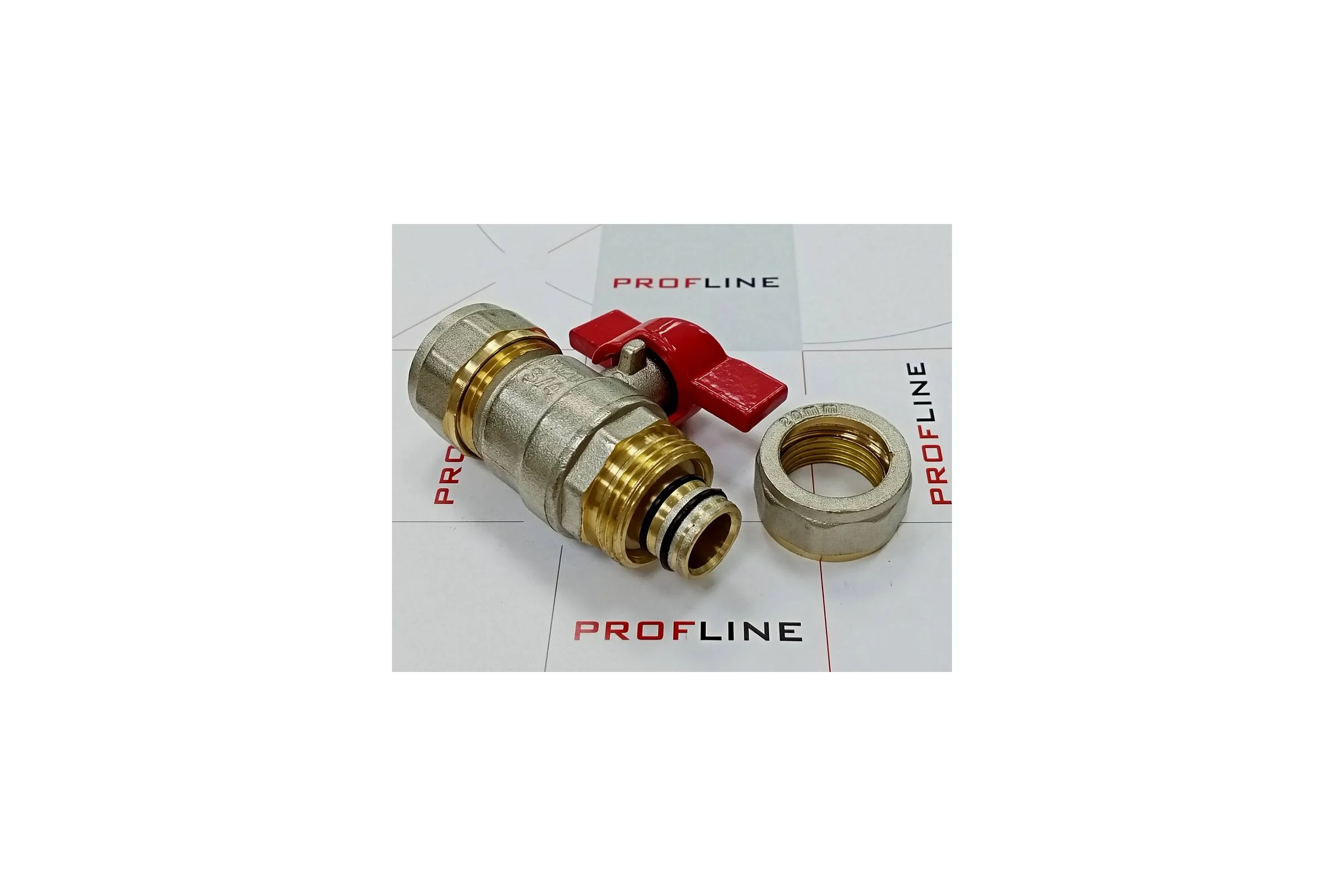 Кран шаровой для м/п труб PROFLINE цанга-цанга 20x20 УТ-00036234