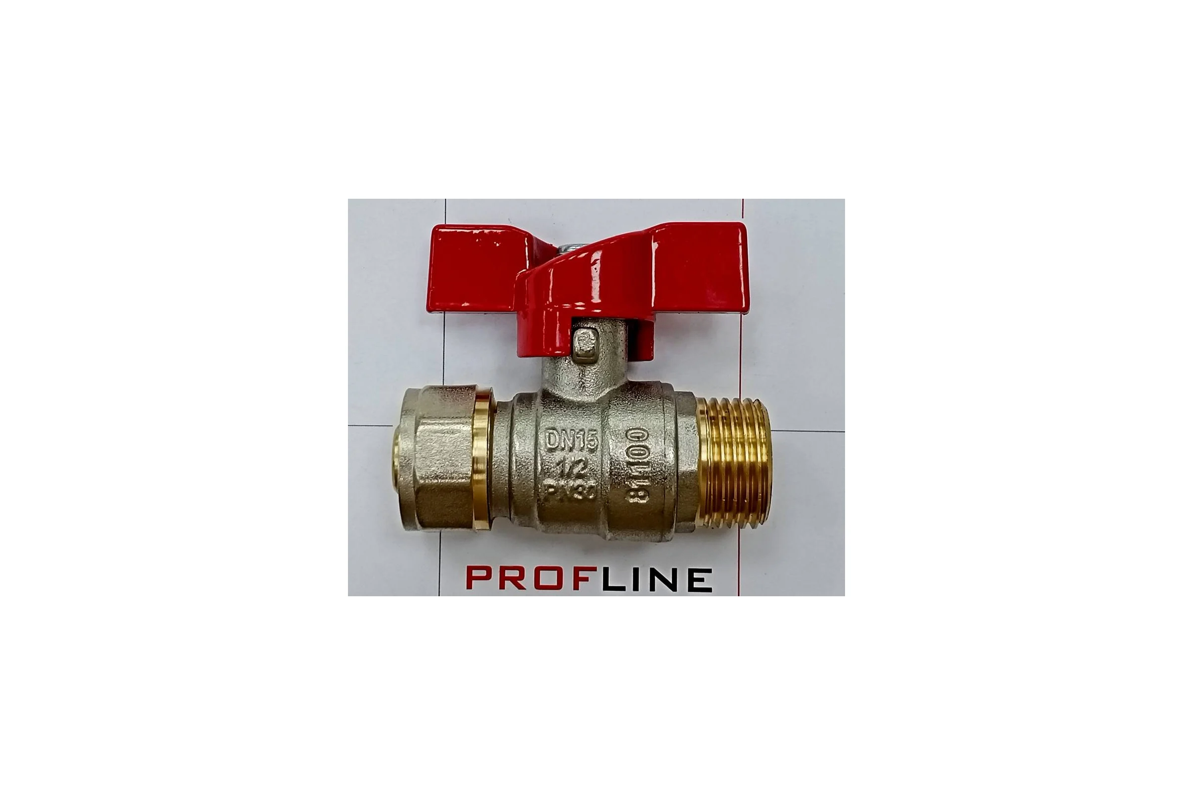Кран шаровой для м/п труб PROFLINE цанга-штуцер 16x1/2 УТ-00036231