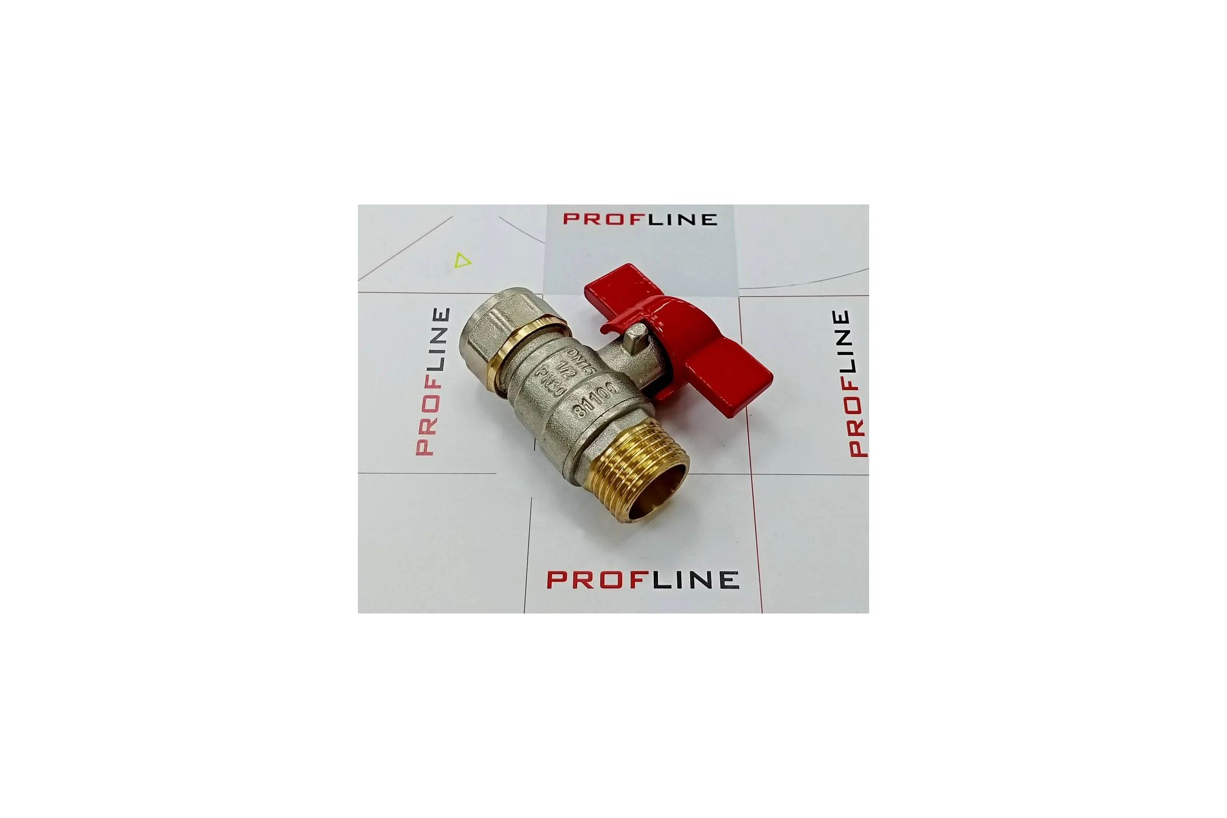 Кран шаровой для м/п труб PROFLINE цанга-штуцер 16x1/2 УТ-00036231