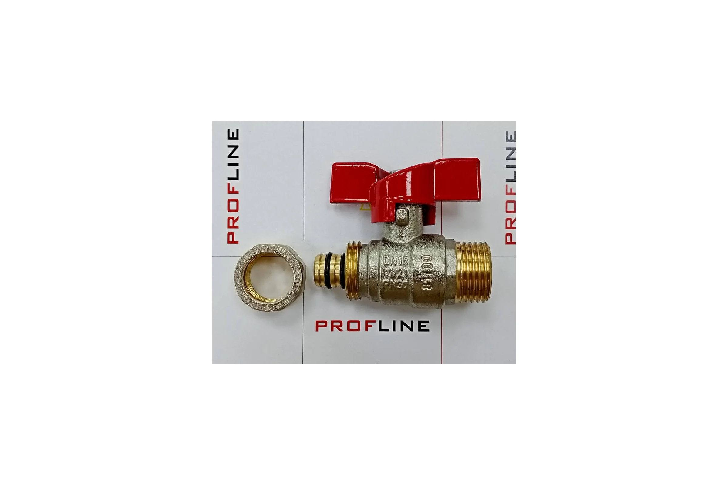 Кран шаровой для м/п труб PROFLINE цанга-штуцер 16x1/2 УТ-00036231