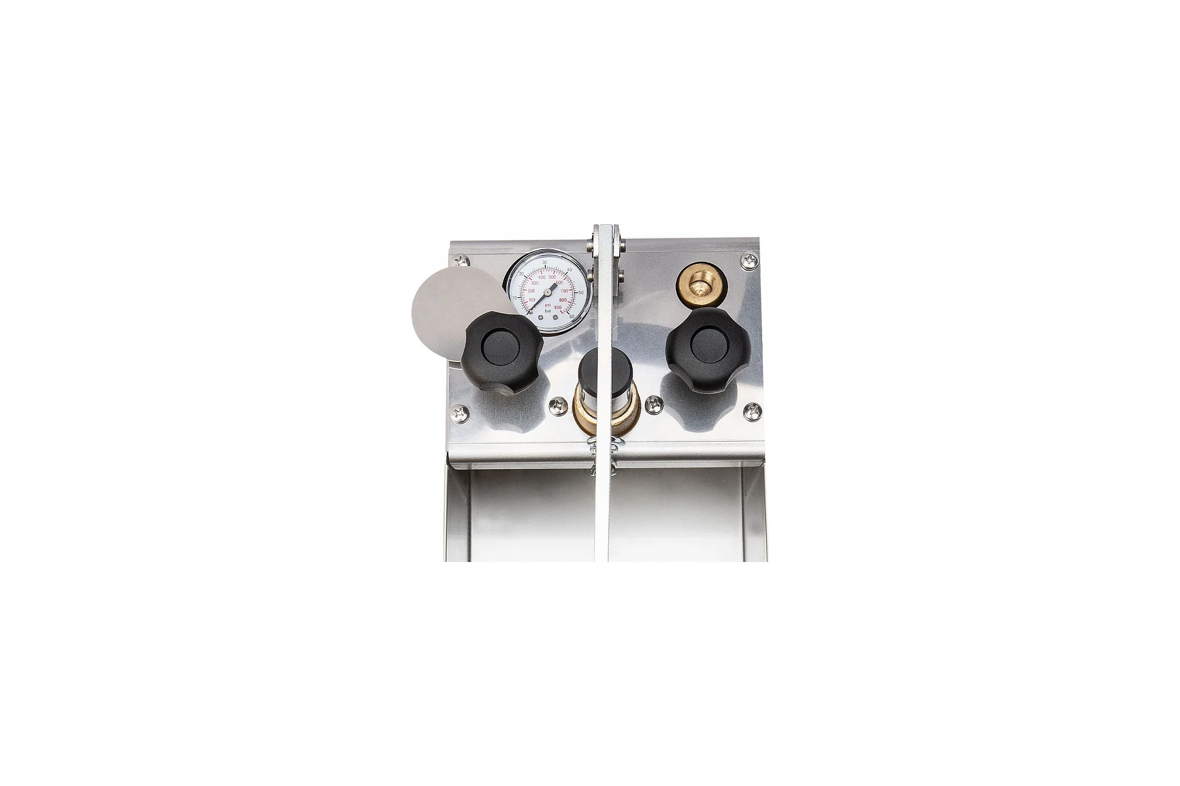 Ручной опрессовщик Icomar INOX 60 бар, двухклапанный, нержавеющая сталь 00915.5