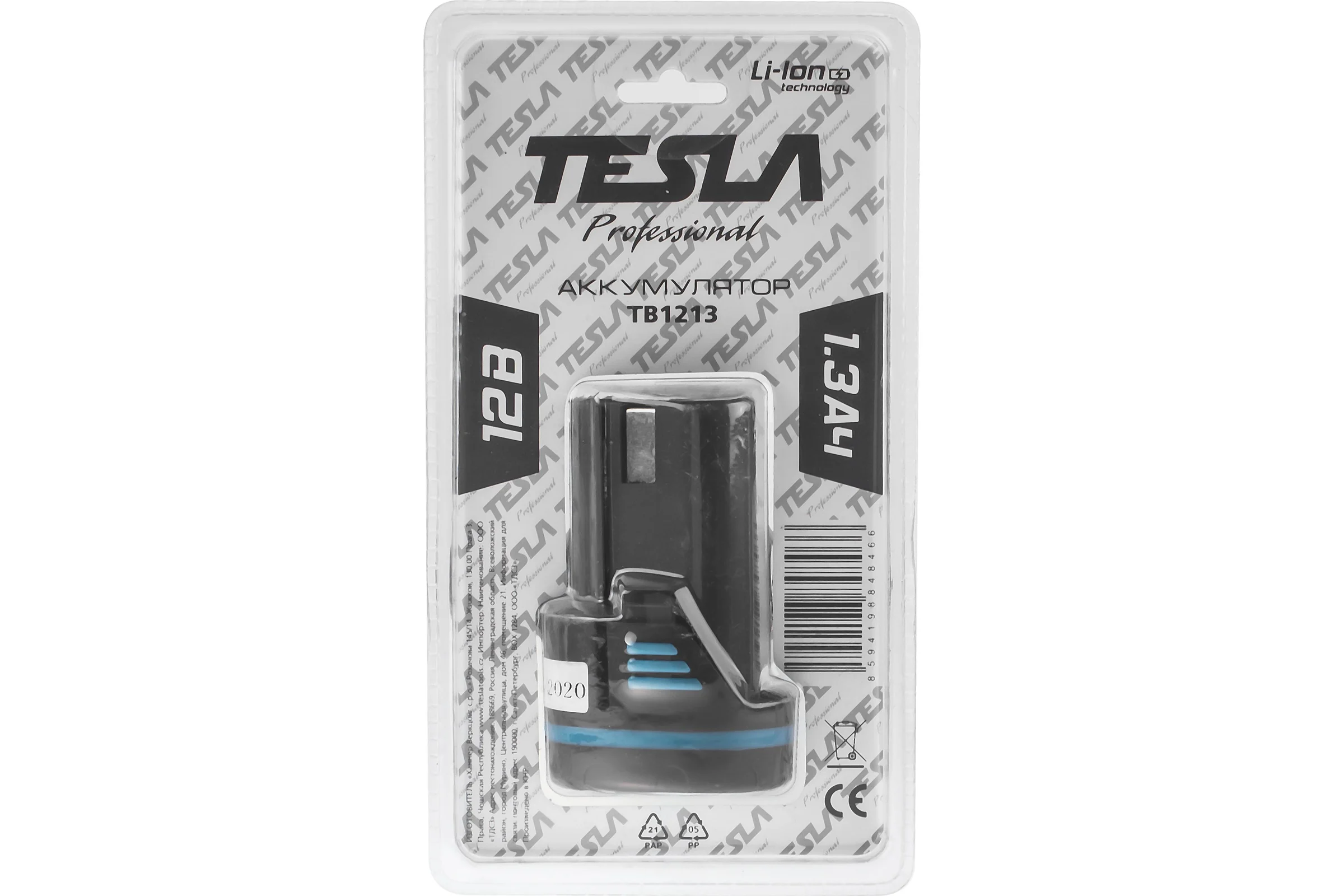 Аккумулятор TB1213 (12В; 1.3Ач) TESLA 671999
