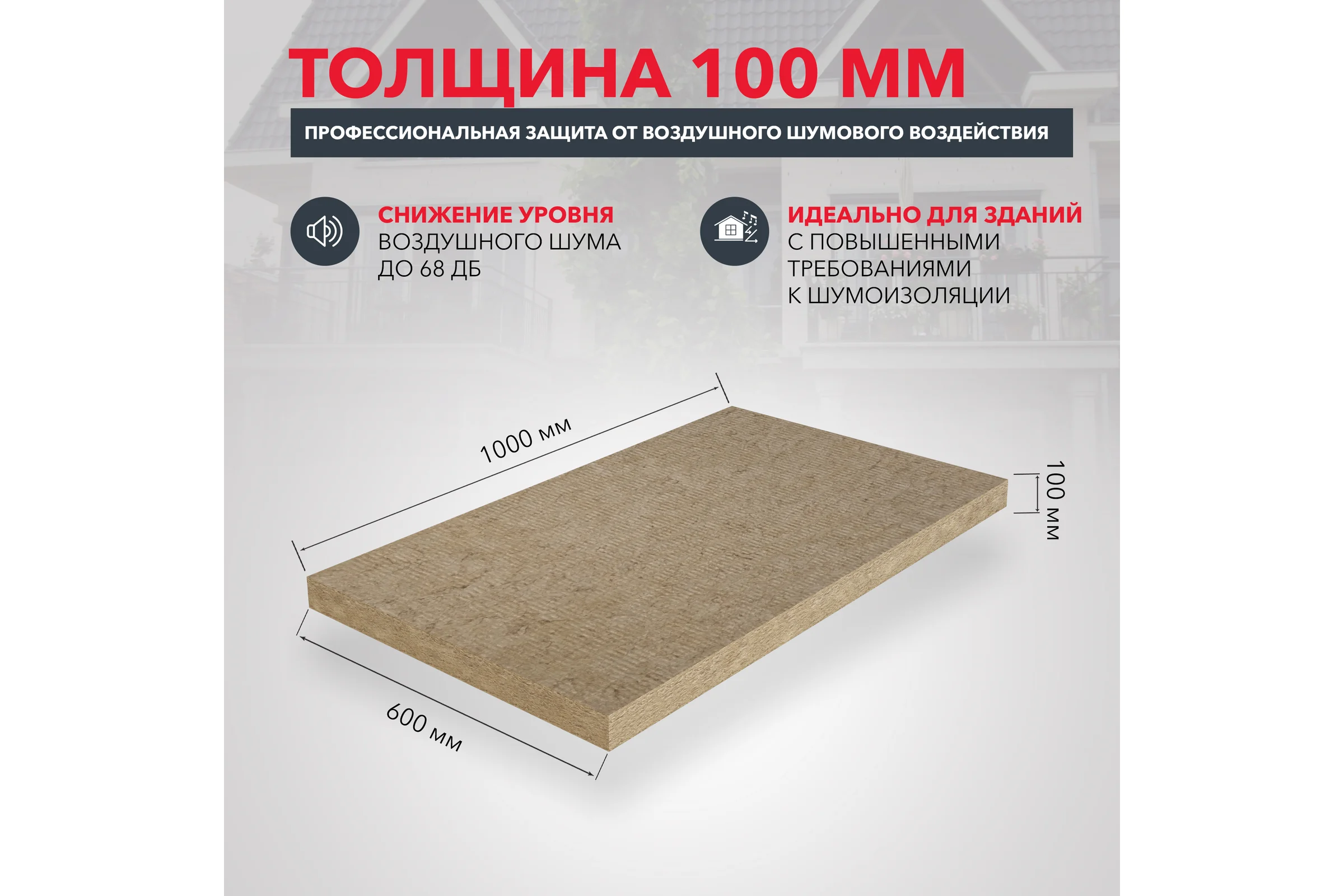 Плита RWL АКУСТИК БАТТС ПРО 1000x600x100 ГП-316222
